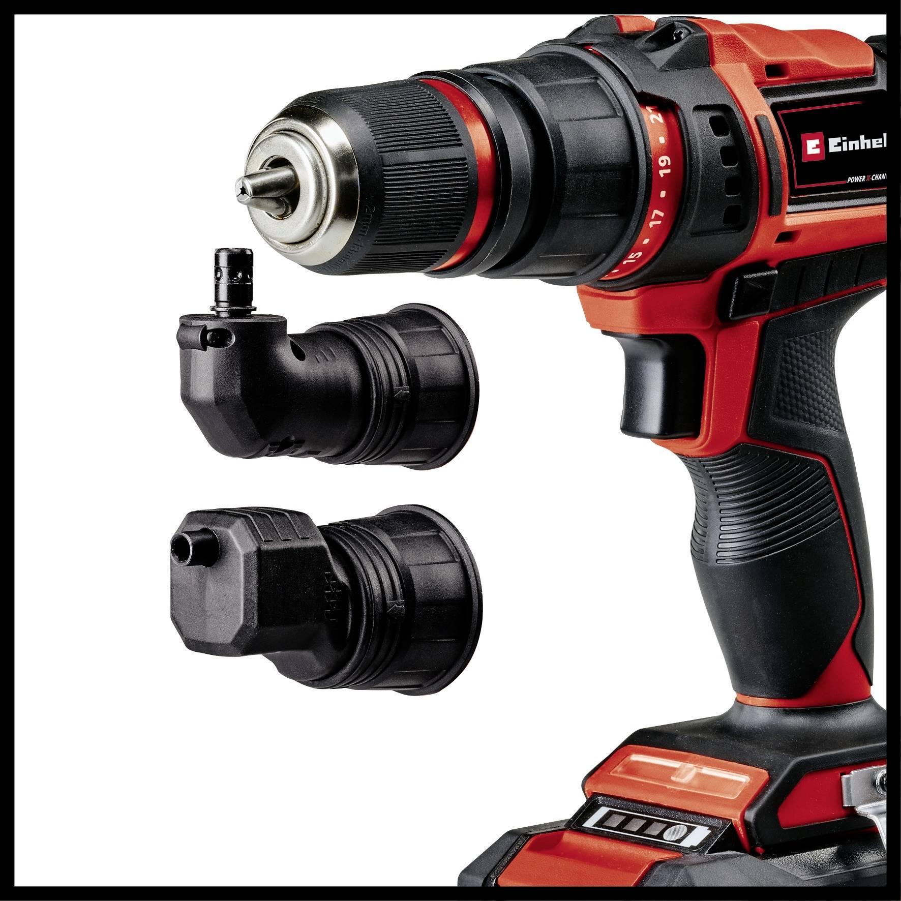 Einhell Power X-Change TE-CD 18/45 3X-Li +22 4513990 Akku-Bohrschrauber 18V 2Ah inkl. Akku, inkl. Winkeladapter