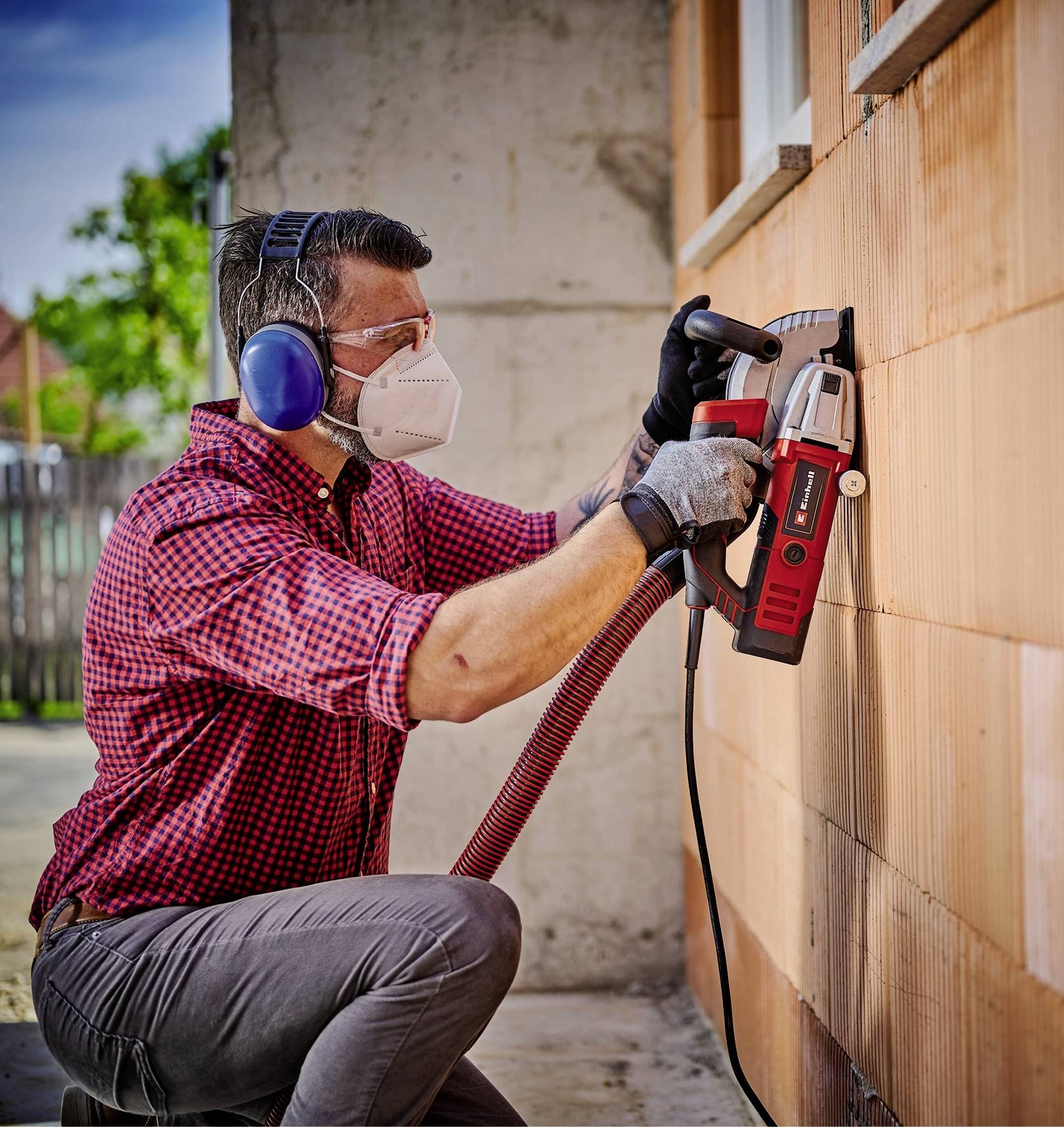 Einhell TE-MA 1500 4350735 Mauernutfräse 125mm ohne Akku, ohne Ladegerät, mit Zubehör 1500W 240V