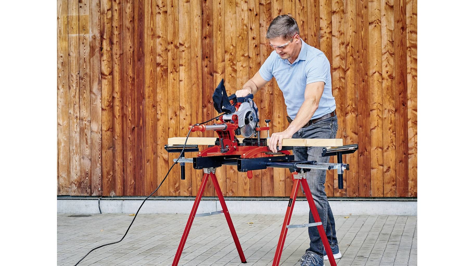 Base Stazionaria Einhell MSS 1608 Per Seghe A Mitra - Regolabile, Piegevole, Carico 75 Kg - Foto 4