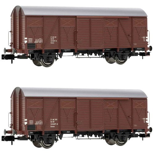 Arnold HN6521 N 2er-Set gedeckte Güterwagen Gs der DR