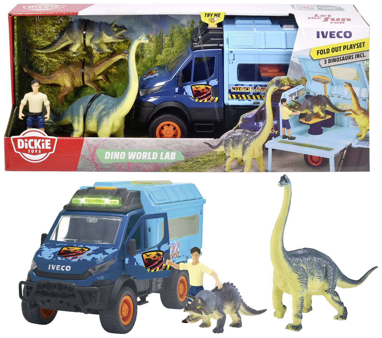 Dickie Toys LKW Modell Dino World Lab Fertigmodell LKW Modell
