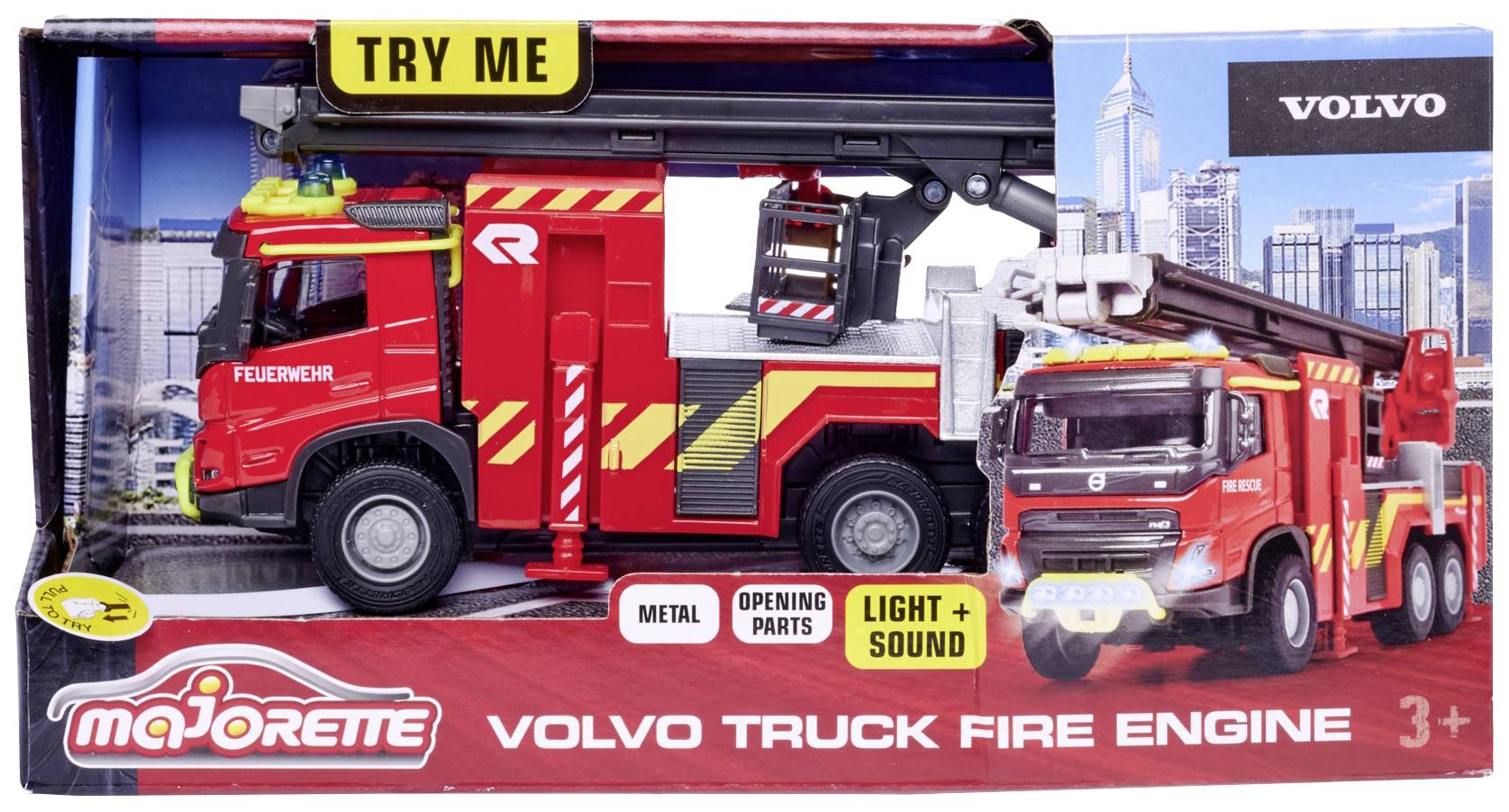 Majorette Volvo Truck Fire Engine Fertigmodell Nutzfahrzeug Modell