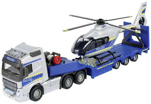 Majorette Volvo Truck + Airbus H135/H145 Police Helicopter