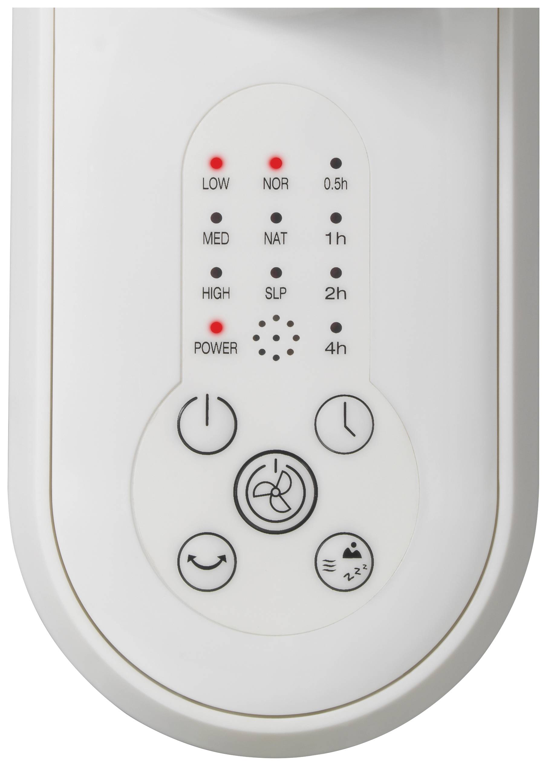 Sygonix Wandventilator 45 W (L x B x H) 335 x 535 x 430 mm Weiß Oszillierend, mit Fernbedienung, Timer