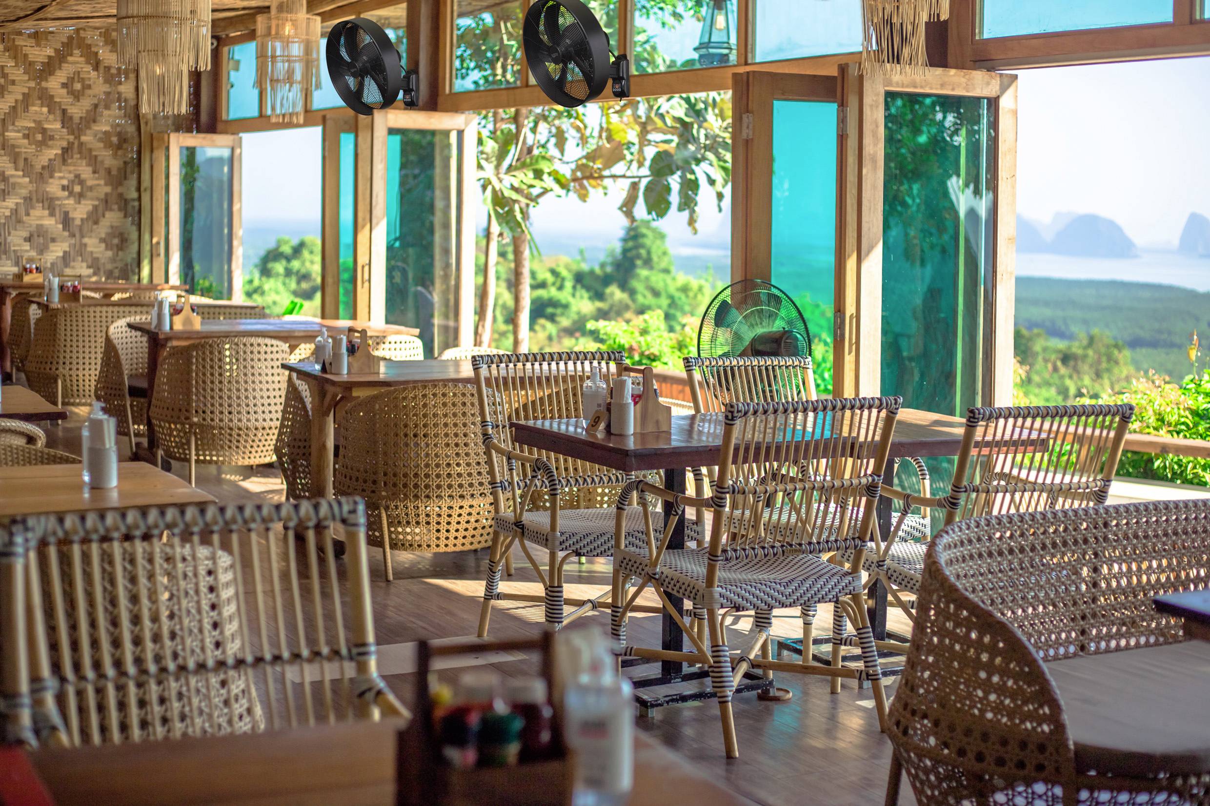 Sygonix Wandventilator 50 W (L x B x H) 450 x 450 x 355 mm Schwarz (matt) Oszillierend, mit Fernbedienung, Timer, Wandmontage möglich