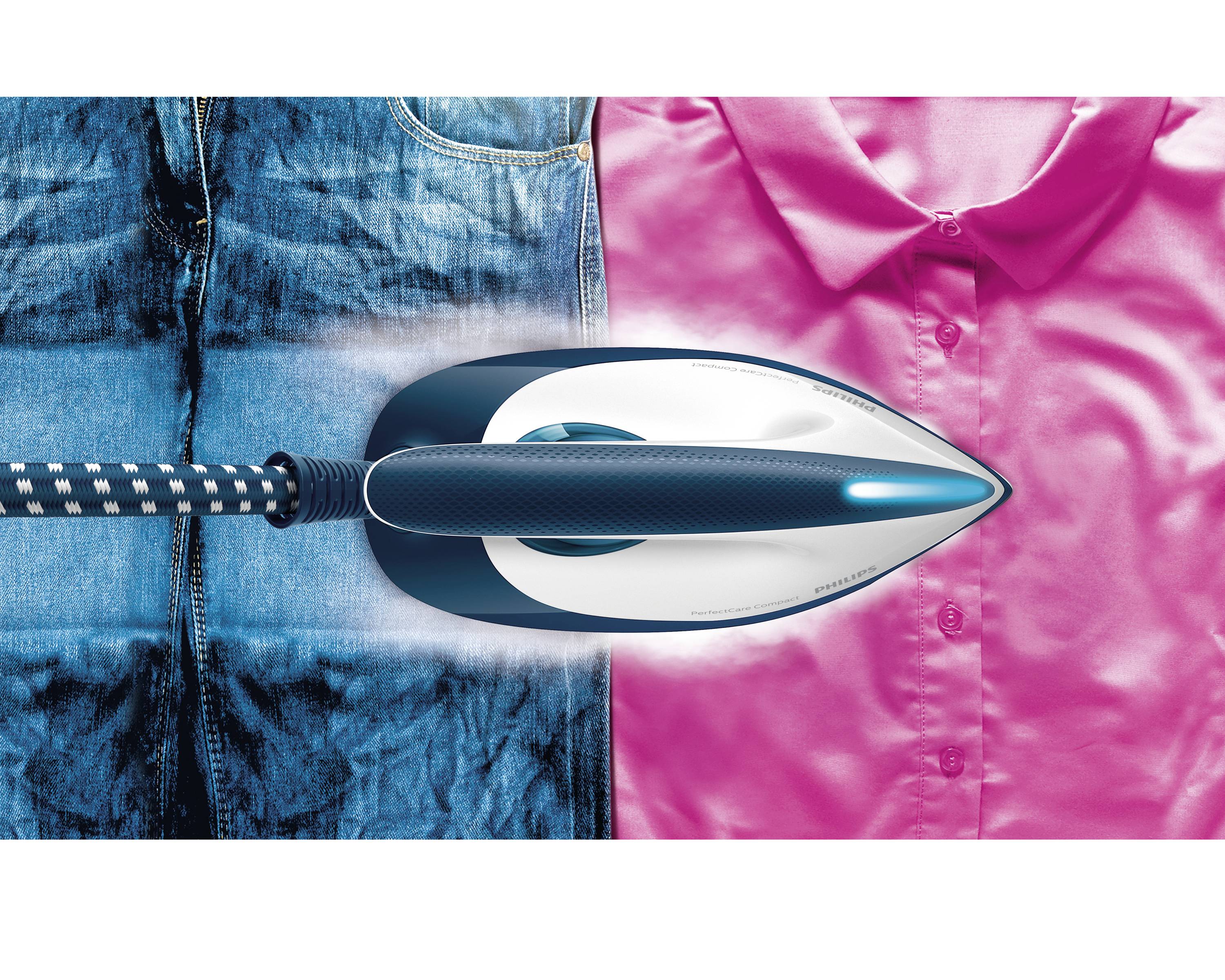 Philips Home PerfectCare Compact GC7840/20 Dampfbügelstation 2400 W Blau-Weiß