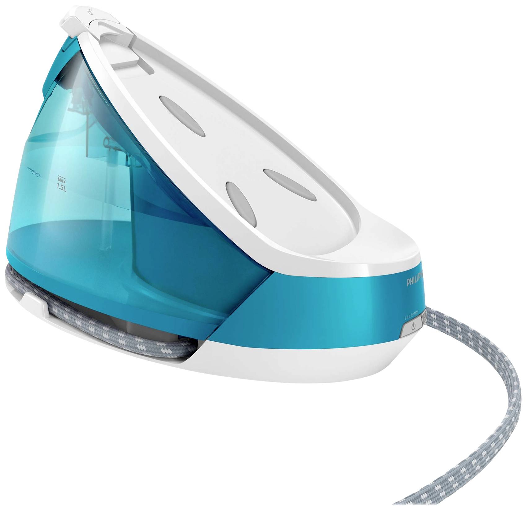 Philips PerfectCare Compact Plus GC7923/20 Dampfbügelstation 2400 W Hellblau, Weiß