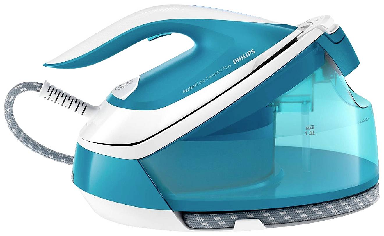 Philips PerfectCare Compact Plus GC7923/20 Dampfbügelstation 2400 W Hellblau, Weiß