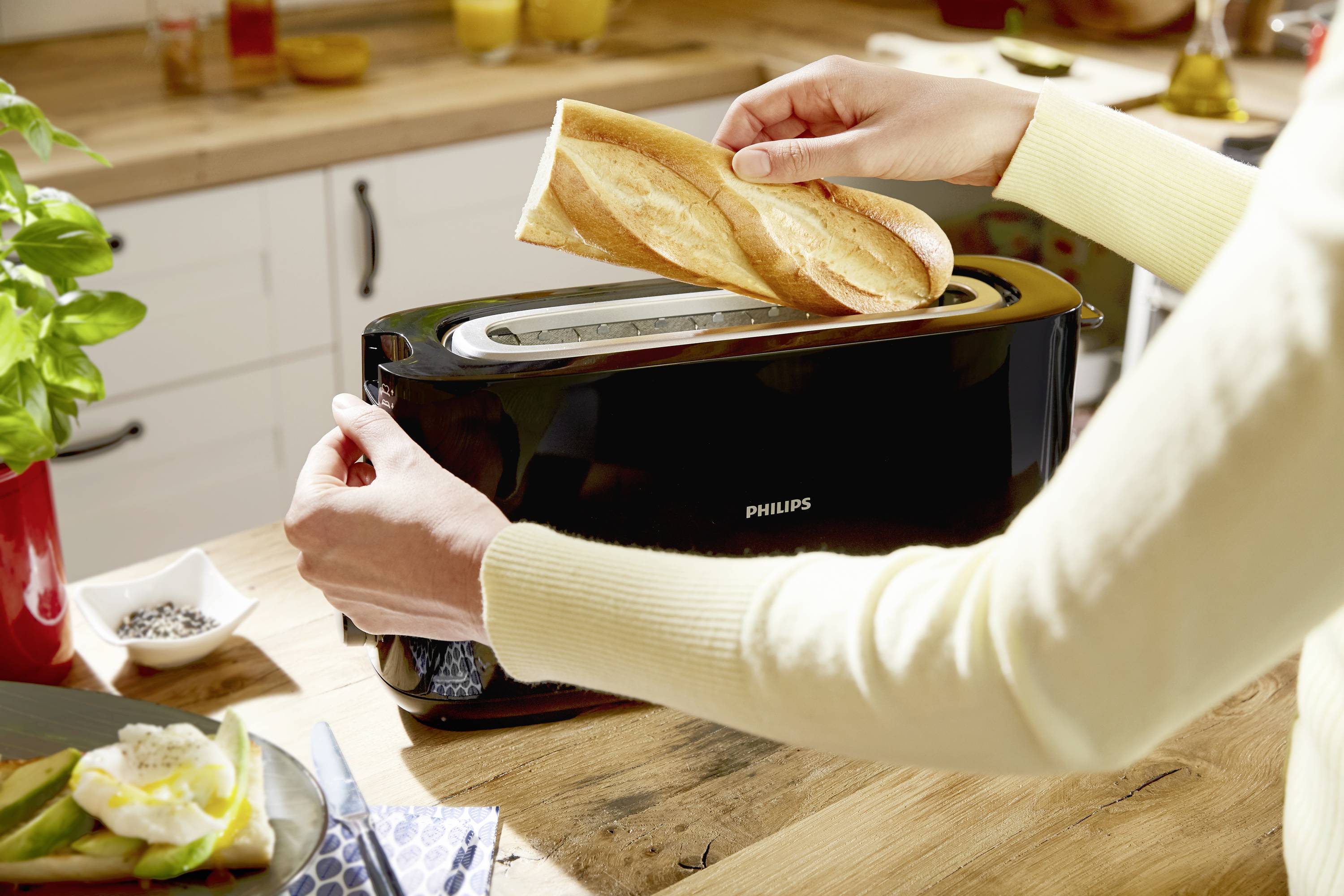 Philips Home Daily Collection HD2590/90 Toaster Schwarz
