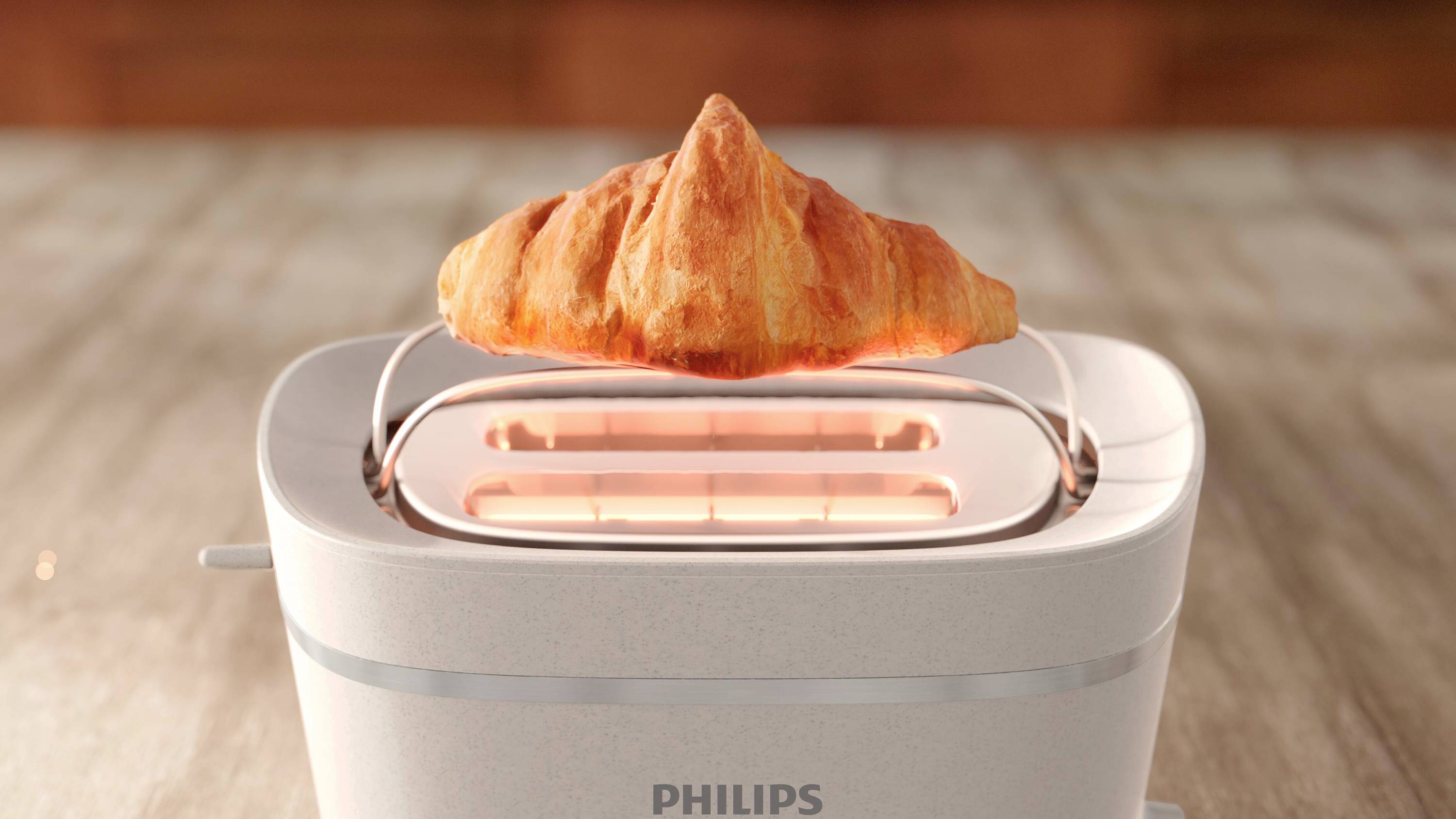 Philips Home Eco Conscious Edition 5000er Serie HD2640/10 Toaster Seidenweiß, Matt