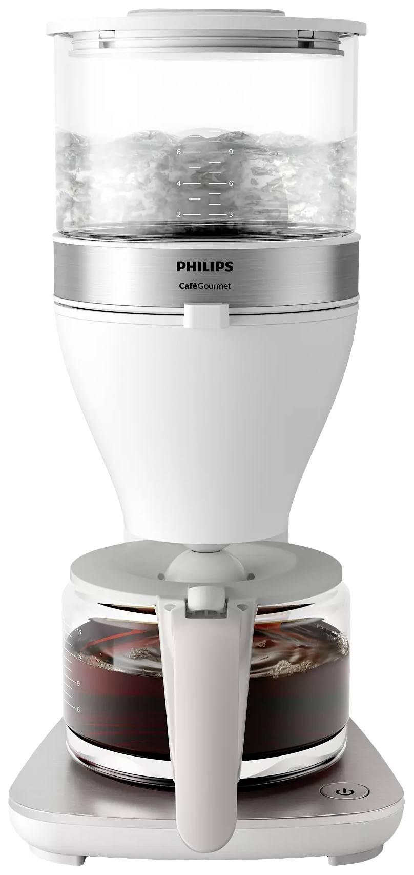 Philips Home Café Gourmet HD5416/00 Kaffeemaschine Weiß Fassungsvermögen Tassen=15 Glaskanne