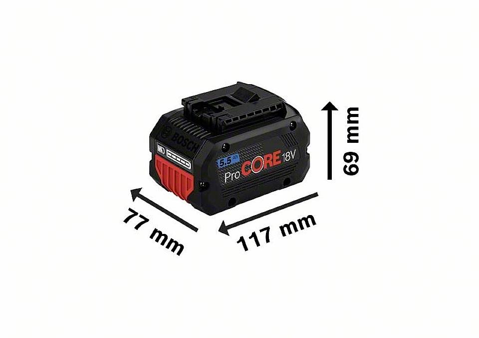 Bosch Professional 1.600.A02.A2U ProCORE 18V 5.5Ah Werkzeug-Akku 18V 5.5Ah Li-Ion
