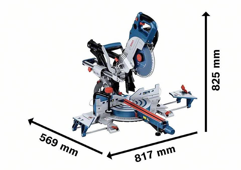 Bosch Professional GCM 18V-216 DC solo Kapp-, Gehrungs- und Tischkreissäge bürstenlos, ohne Akku, ohne Ladegerät 216mm 30mm