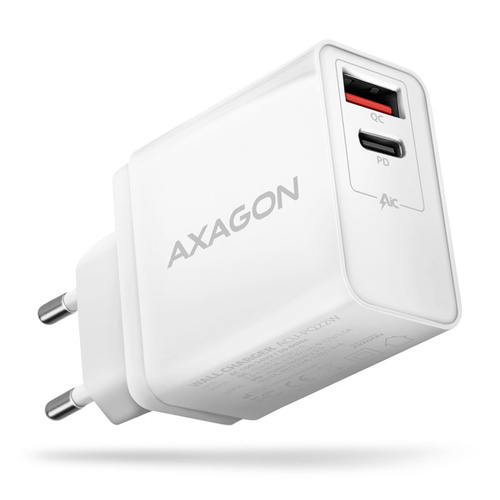 AXAGON ACU-PQ22W USB-Ladegerät Steckdose 2 x USB-A, USB-C® USB Power  Delivery (USB-PD), Qualcomm Quick Charge 2.0, Qualcomm Quick