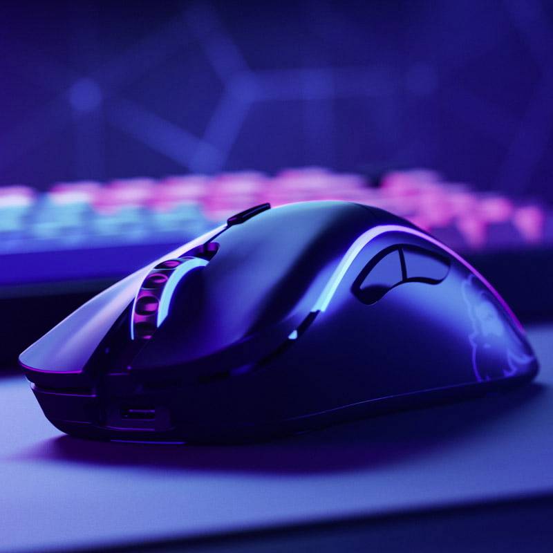 Glorious PC Gaming Race Model D Gaming-Maus Funk Schwarz (matt) 6 Tasten 19000 dpi Beleuchtet