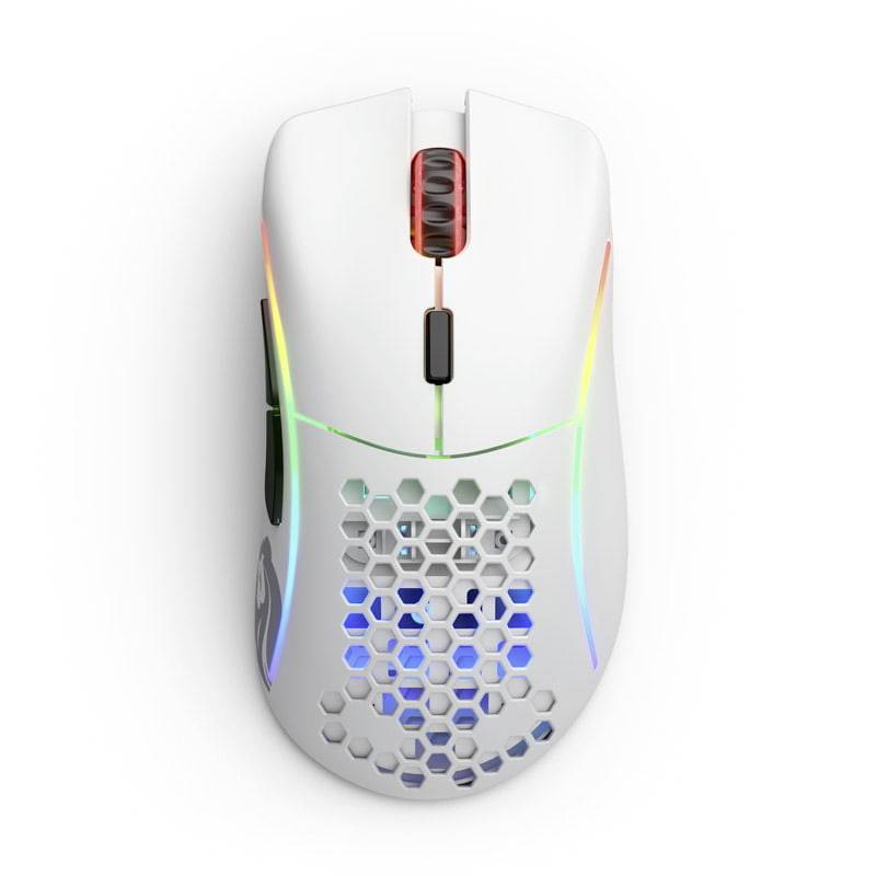 Glorious PC Gaming Race Model D Gaming-Maus Funk Weiß (matt) 6 Tasten 19000 dpi Beleuchtet