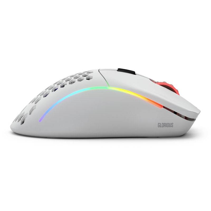 Glorious PC Gaming Race Model D Gaming-Maus Funk Weiß (matt) 6 Tasten 19000 dpi Beleuchtet