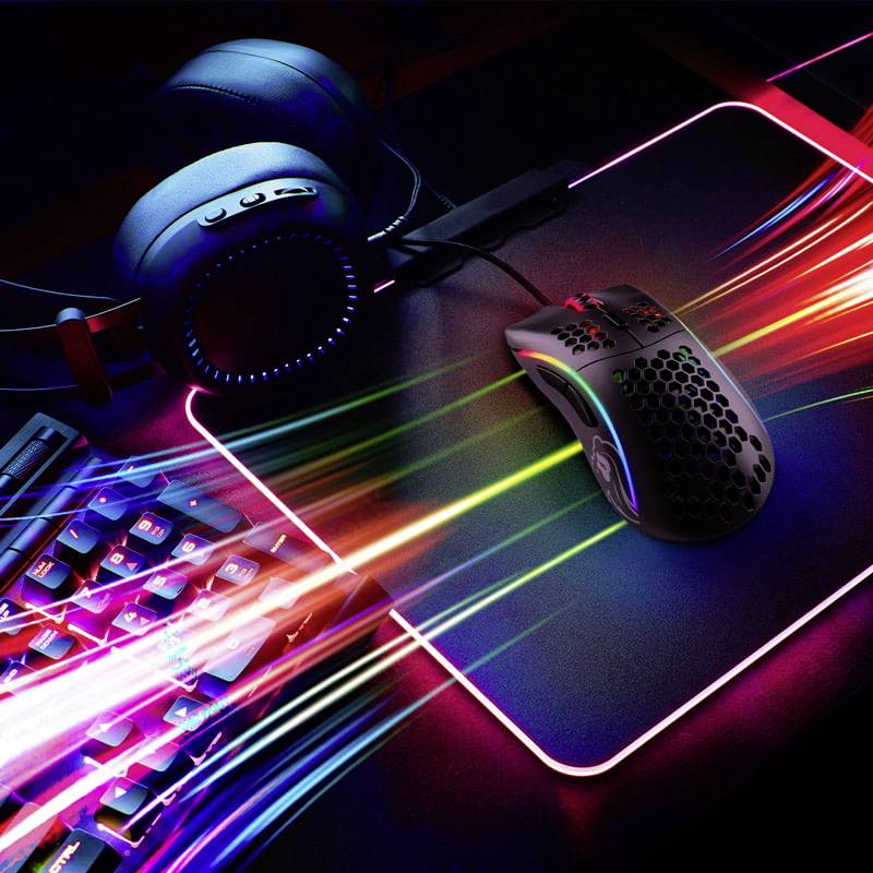 Glorious PC Gaming Race Model D Gaming-Maus Kabelgebunden Optisch Schwarz (matt) 6 Tasten 12000 dpi Beleuchtet