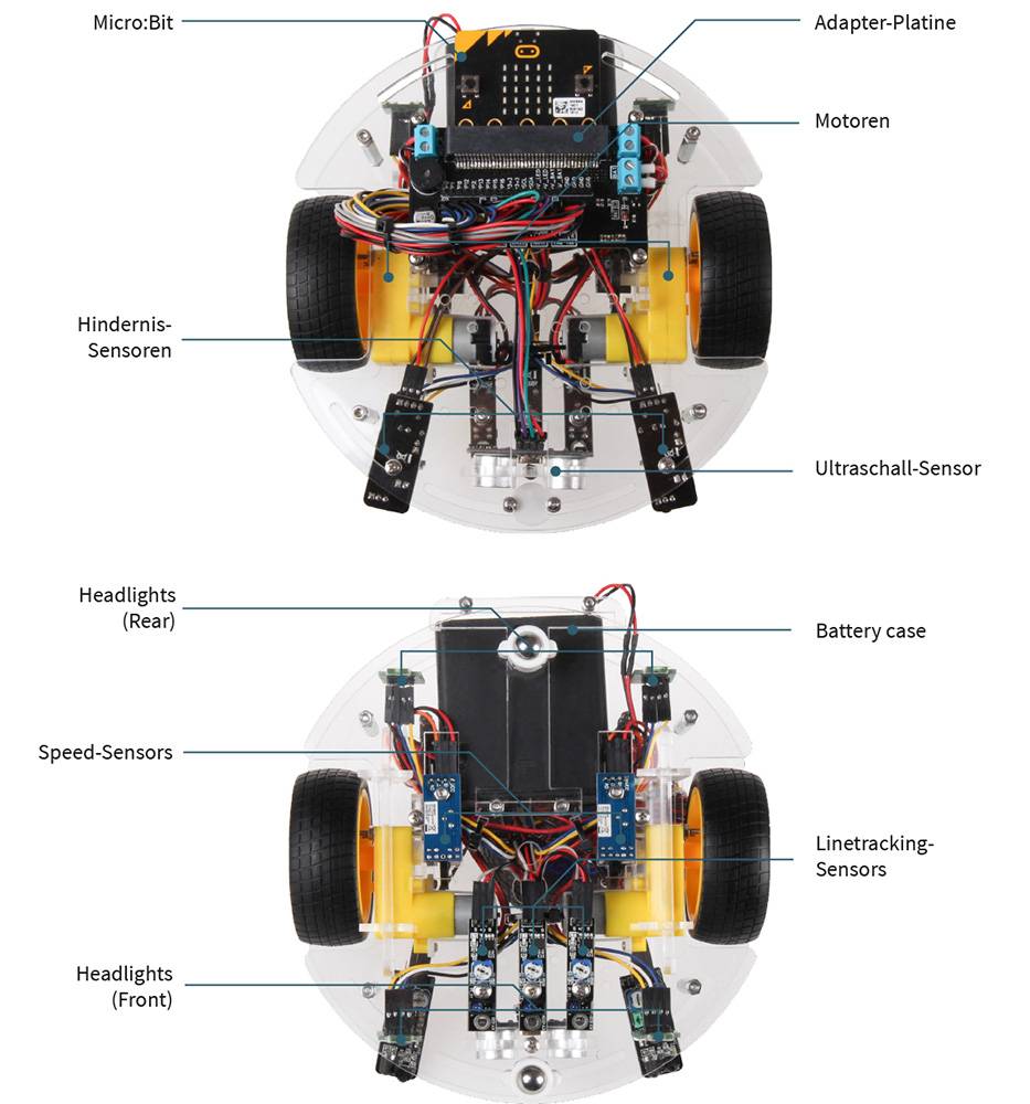 Joy-it Roboter Micro:Bit "JoyCar" Fertiggerät MB-Joy-Car-set4