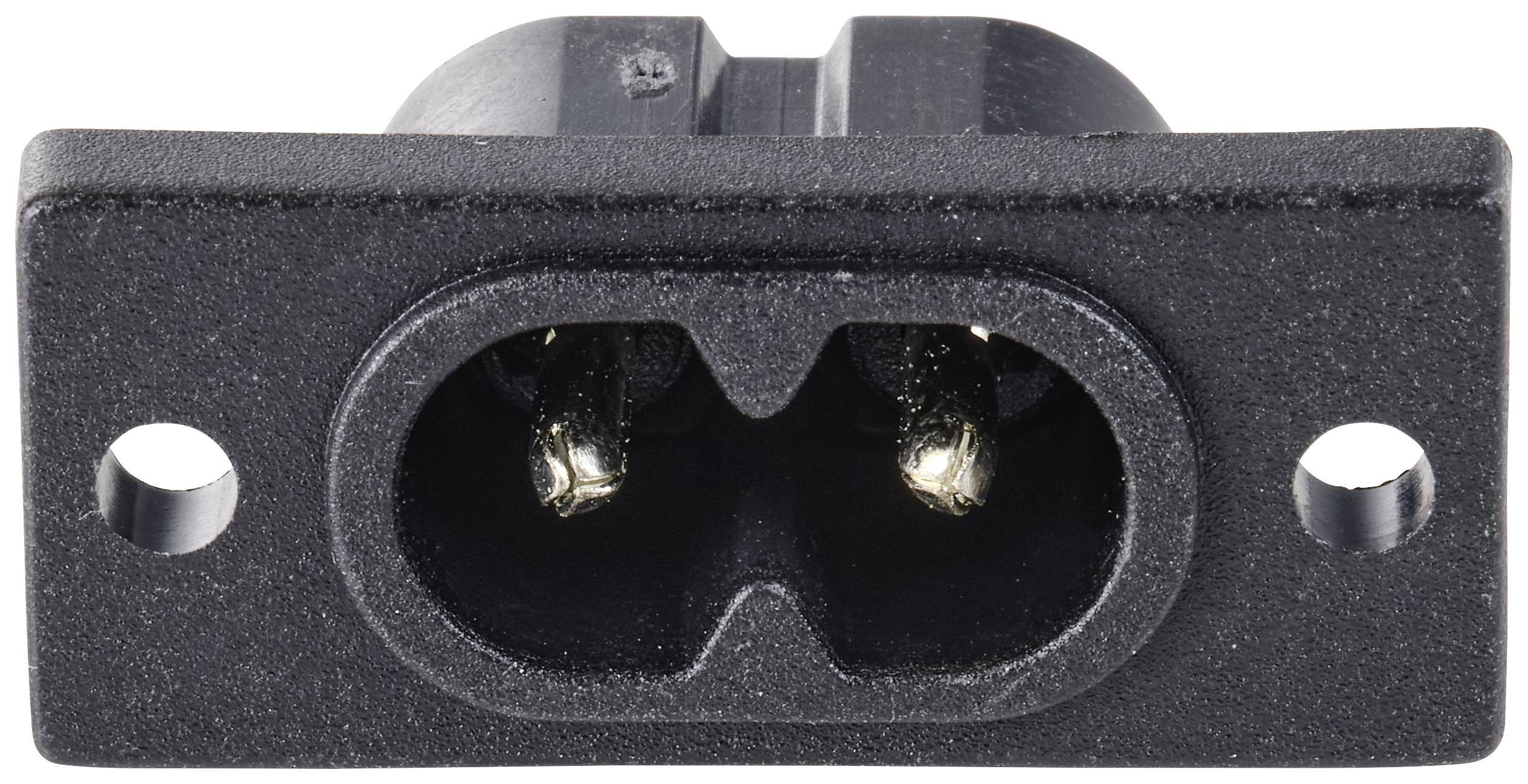 TRU COMPONENTS TC-10475836 Kaltgeräte-Steckverbinder C8 Stecker, Einbau vertikal Gesamtpolzahl: 2 2.5A Schwarz