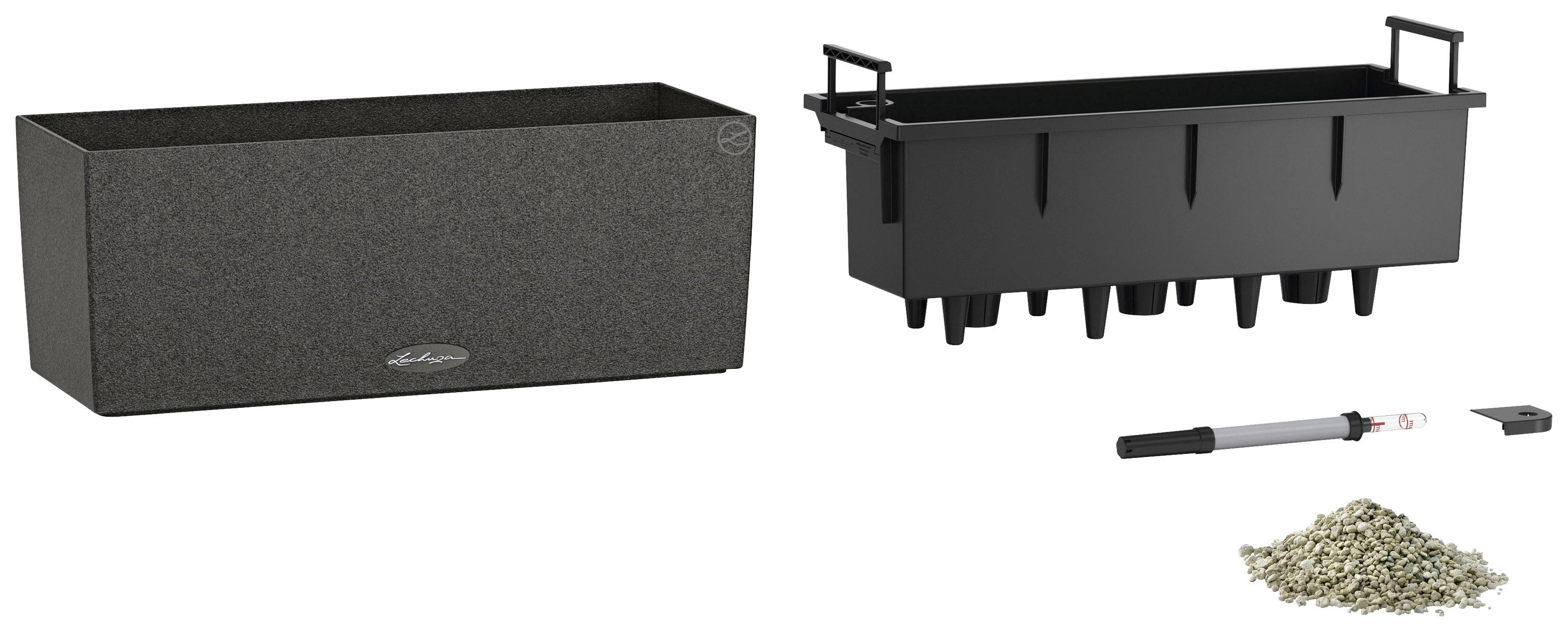 Lechuza BALCONERA Stone 50 15652 Balkonkasten Graphitschwarz