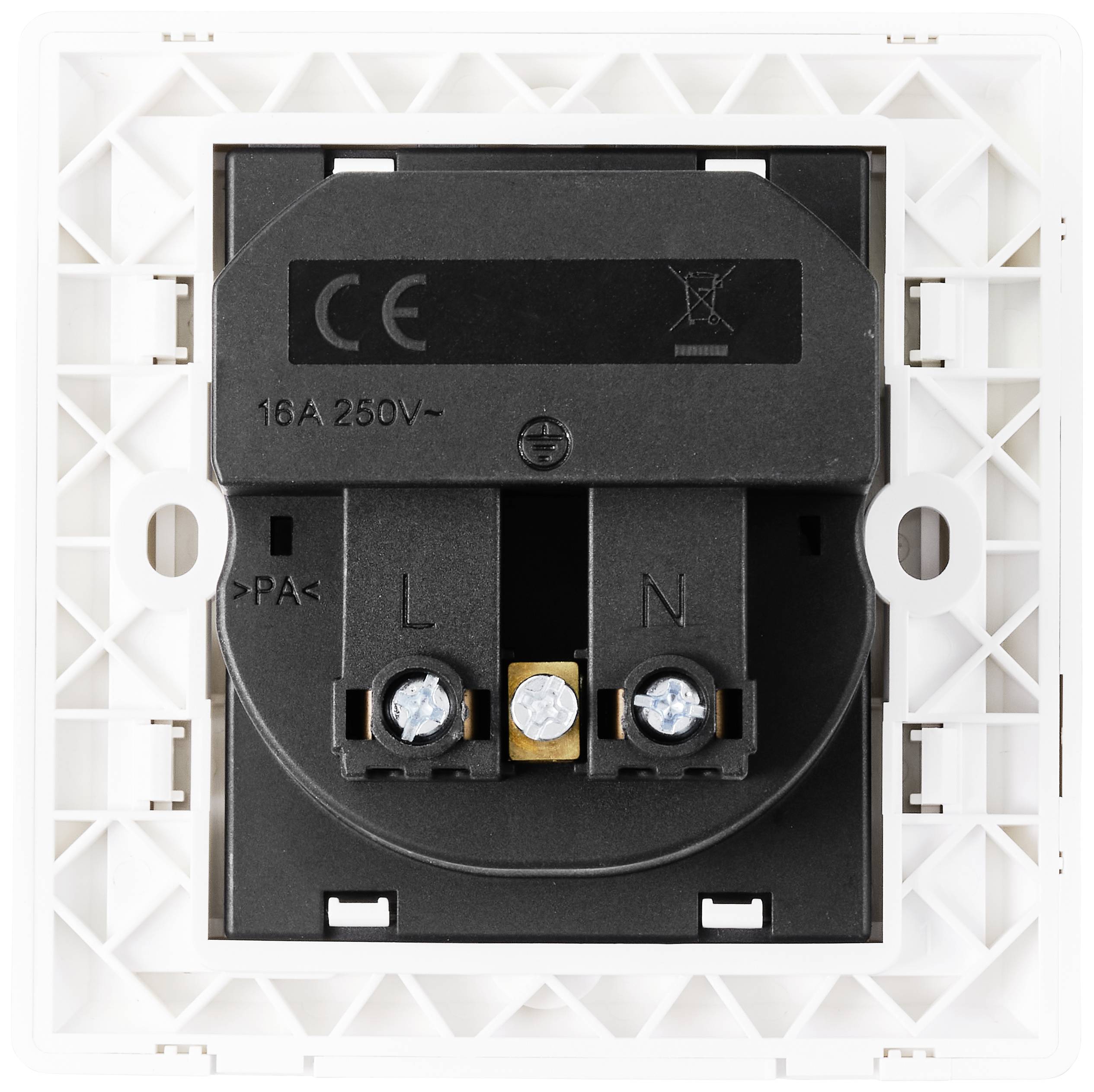 Sygonix SY-5238674 Unterputz-Steckdose Power Delivery, erhöhter Berührungsschutz, mit USB-C® Weiß
