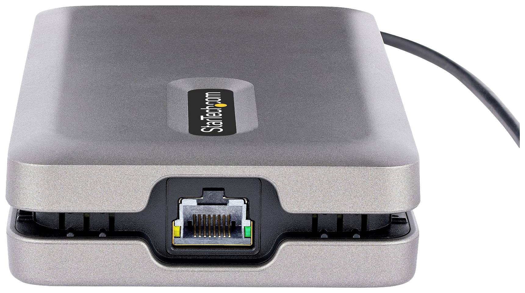 Ein externes Modem mit Ethernet-Anschluss, geeignet für kabelgebundene Internetverbindungen. Kompaktes Design, einfach anzuschließen.