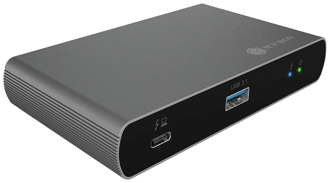 ICY BOX IB-HUB801-TB4 Passend für Marke Dockingstations: Universal USB-C® Power Delivery, inkl. Ladefunktion