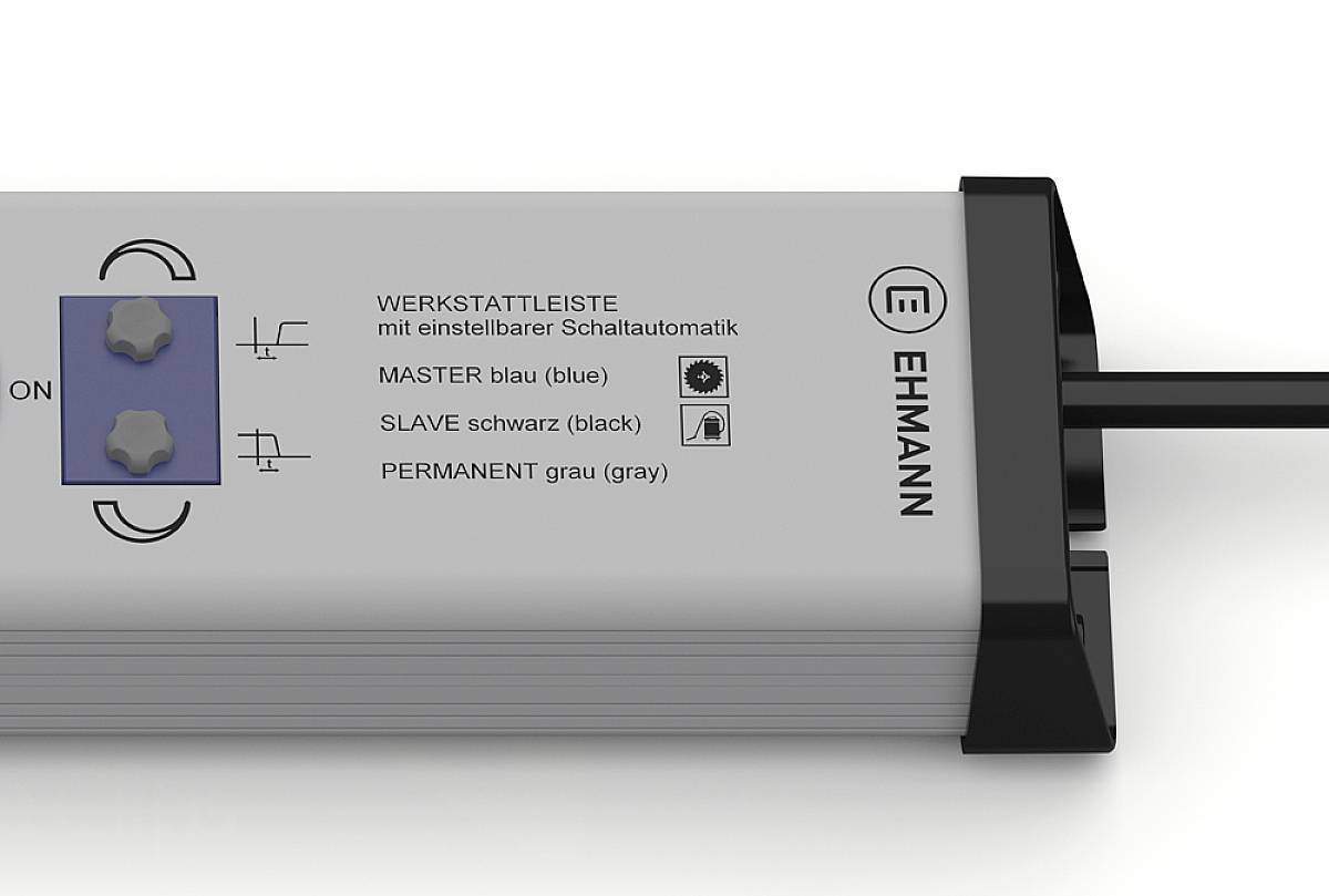 Ehmann 0266x00059301 Master/Slave-Steckdosenleiste Silber, Schwarz Schutzkontakt 1St.