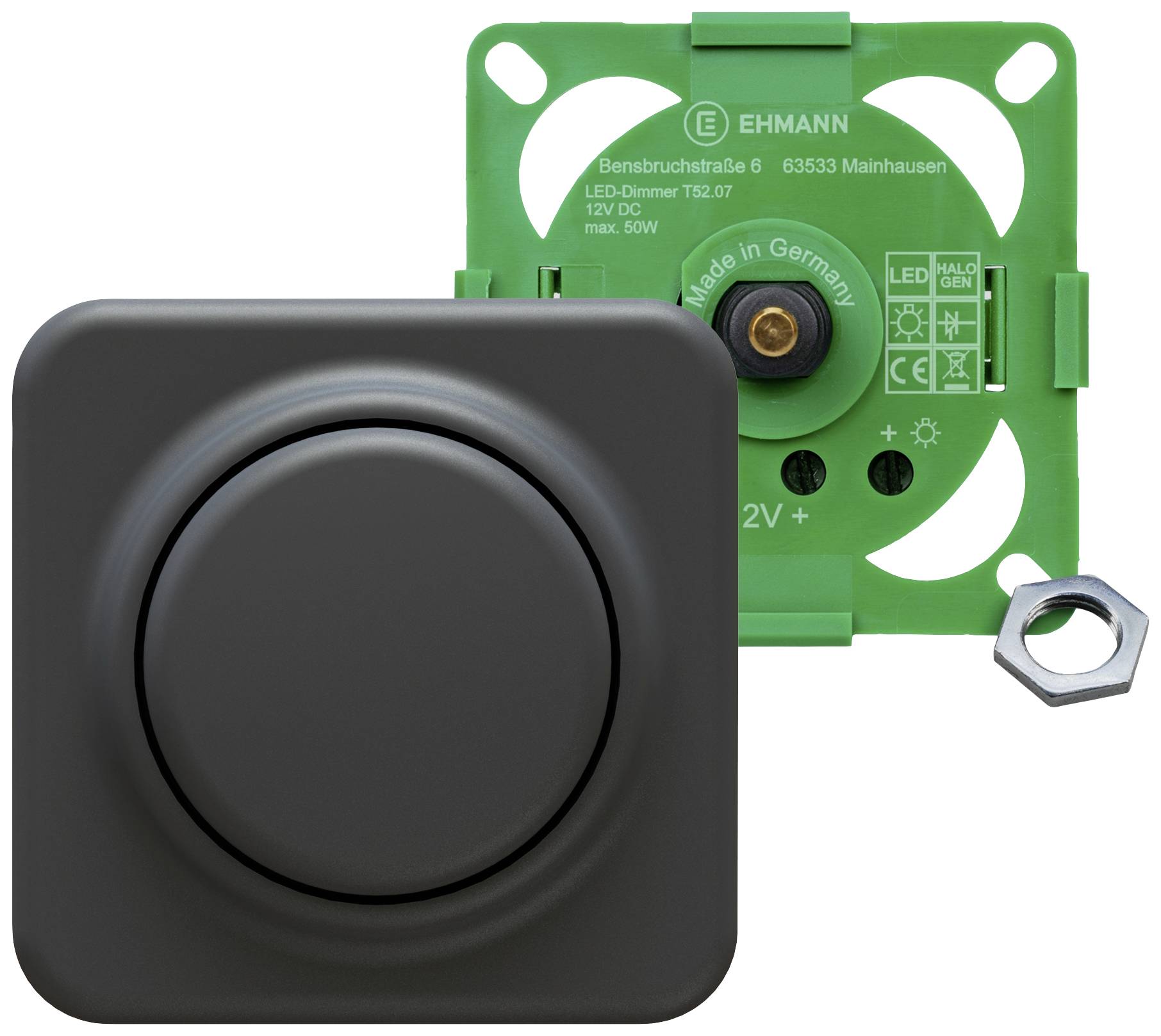 Ehmann 5230x0700 Drehdimmer Schwarz
