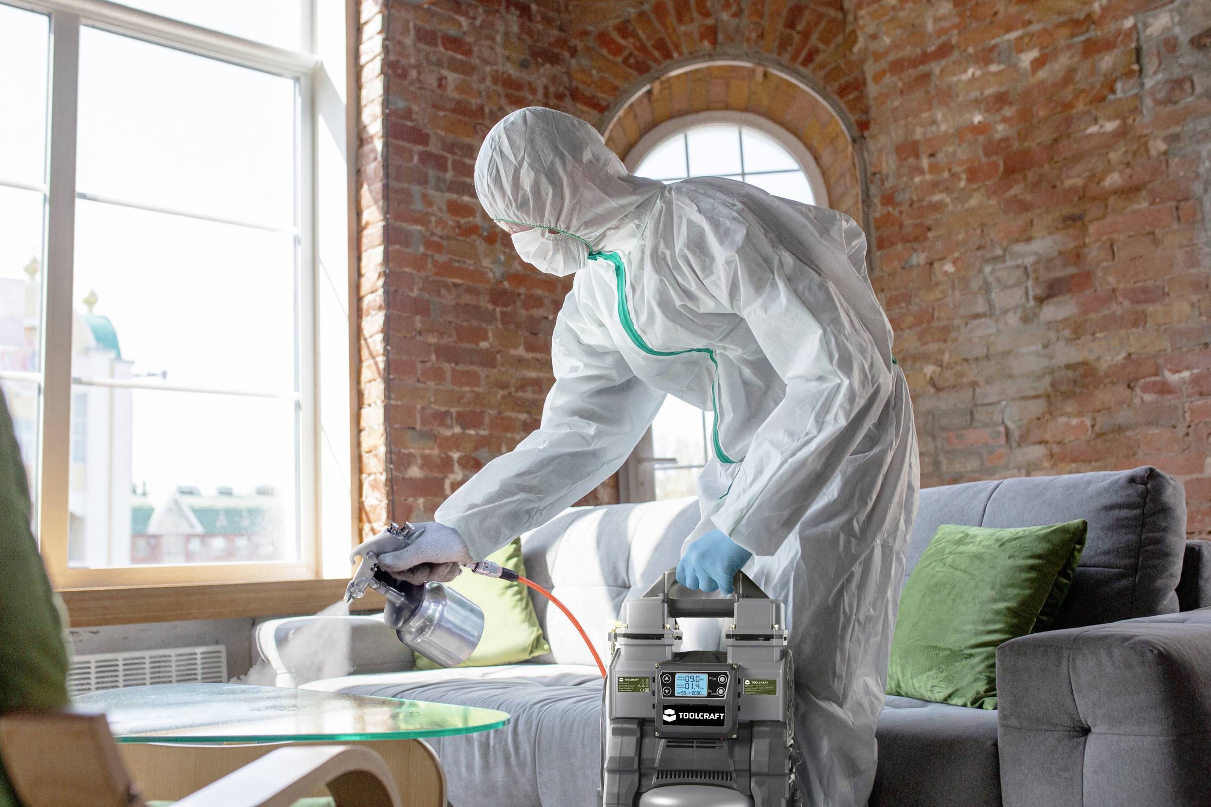 TOOLCRAFT TO-7858587 Druckluftkompressor 18 VDC/230 VAC 9 bar