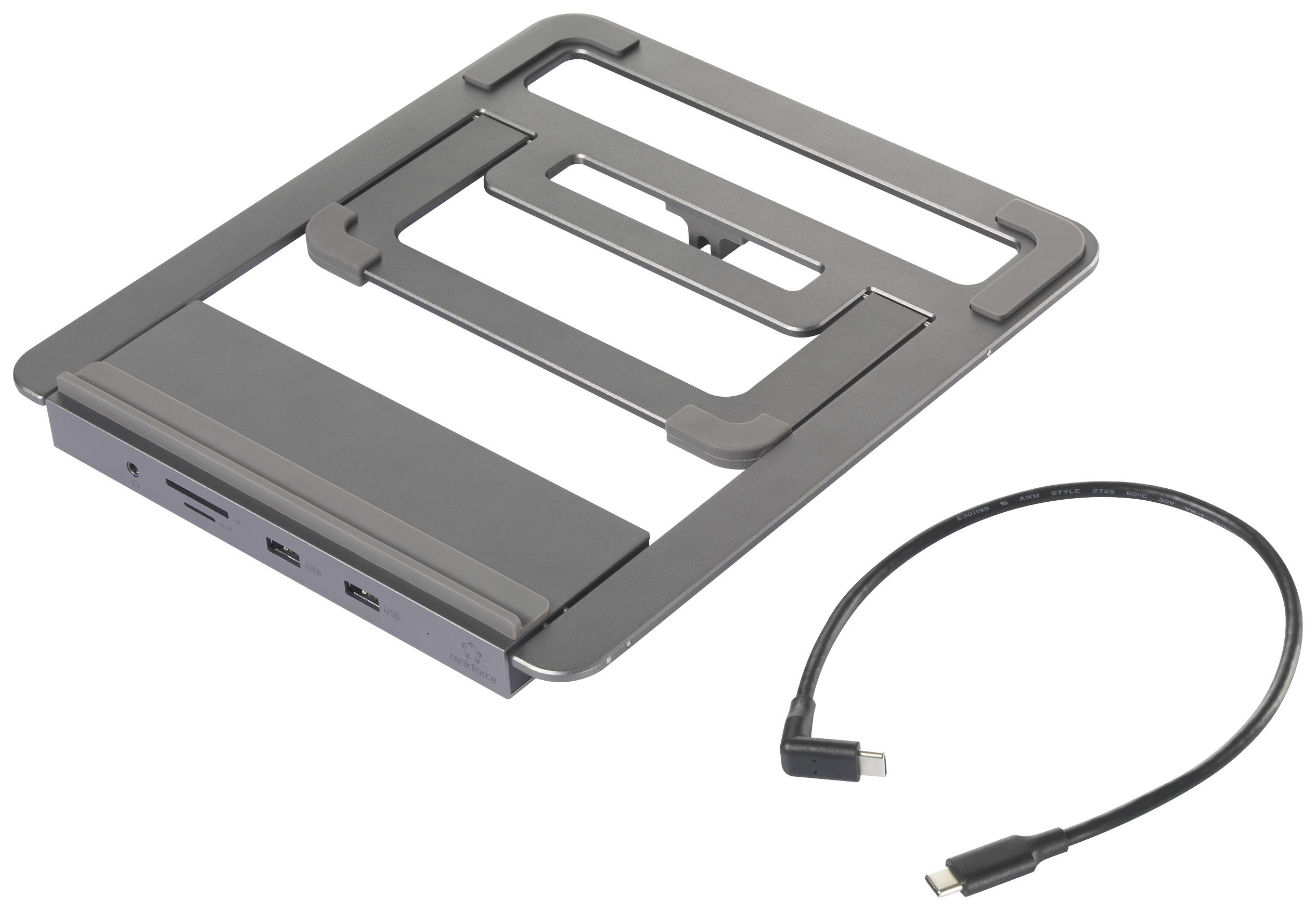 Renkforce RF-LLS-400 USB-C® Notebook Dockingstation / Ständer Passend für Marke Dockingstations: Universal, Apple USB-C® Power