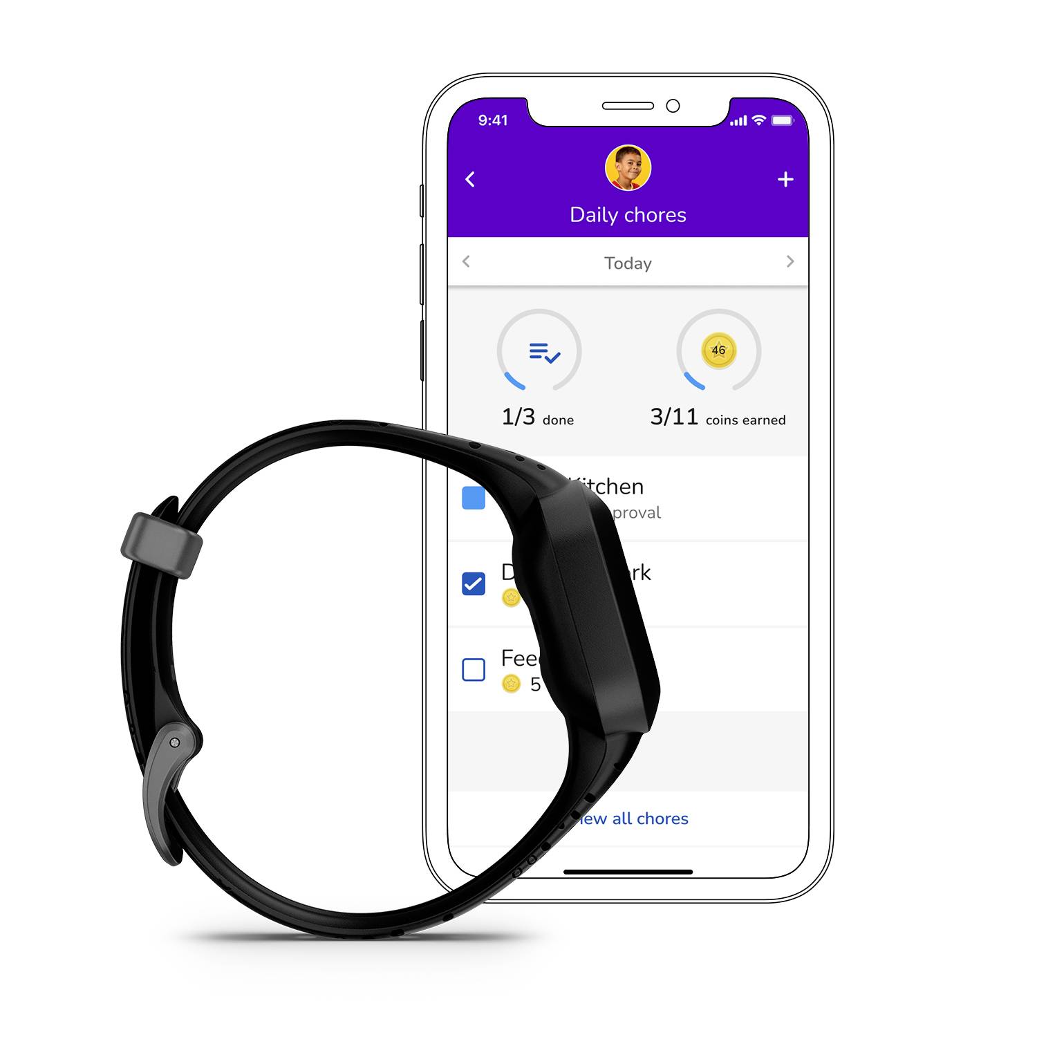 Garmin Vivofit Jr. 3 Fitness-Tracker Schwarz