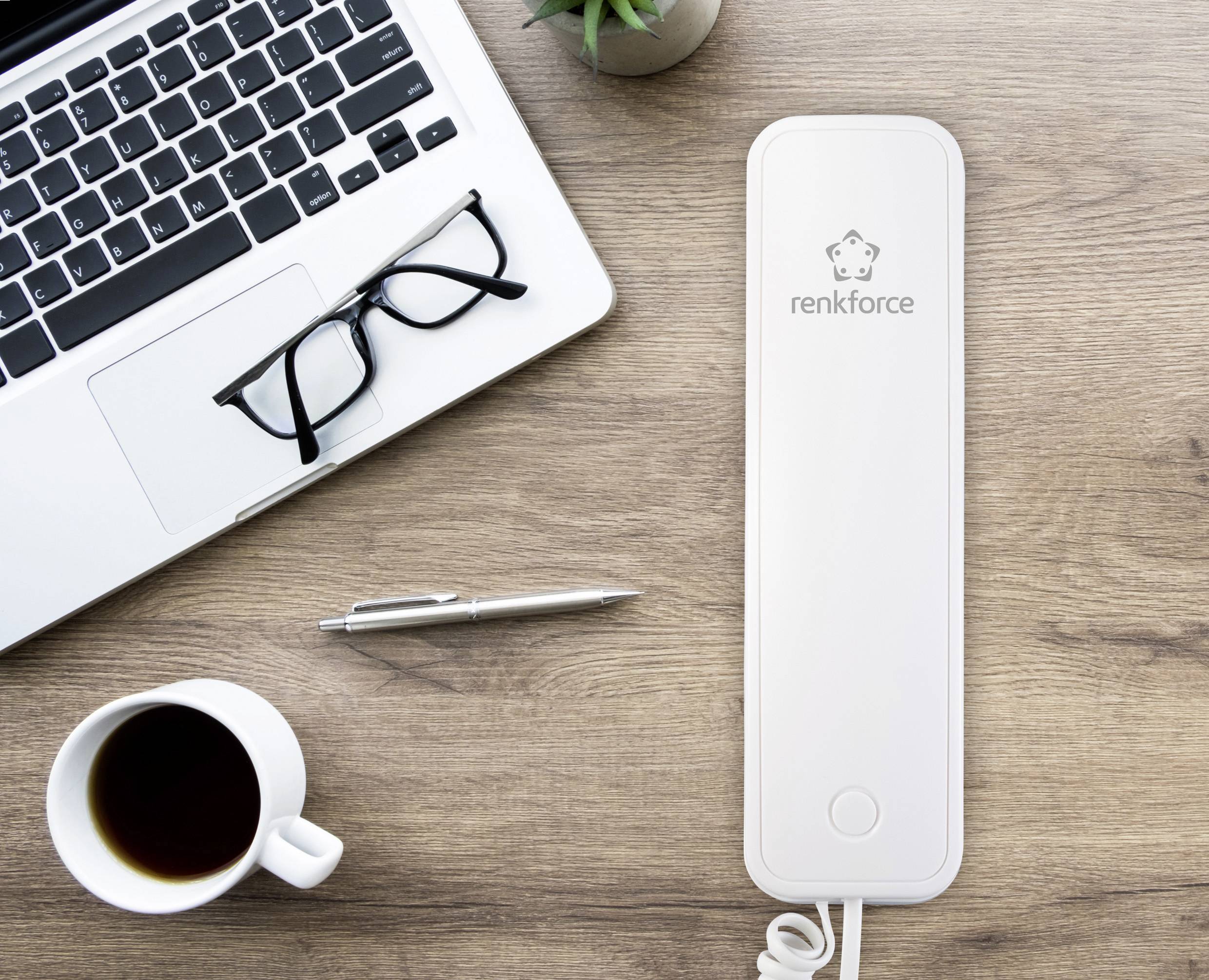 Renkforce RF-DP-200 Schnurgebundenes Telefon, analog Wahlwiederholung kein Display Creme-Weiß