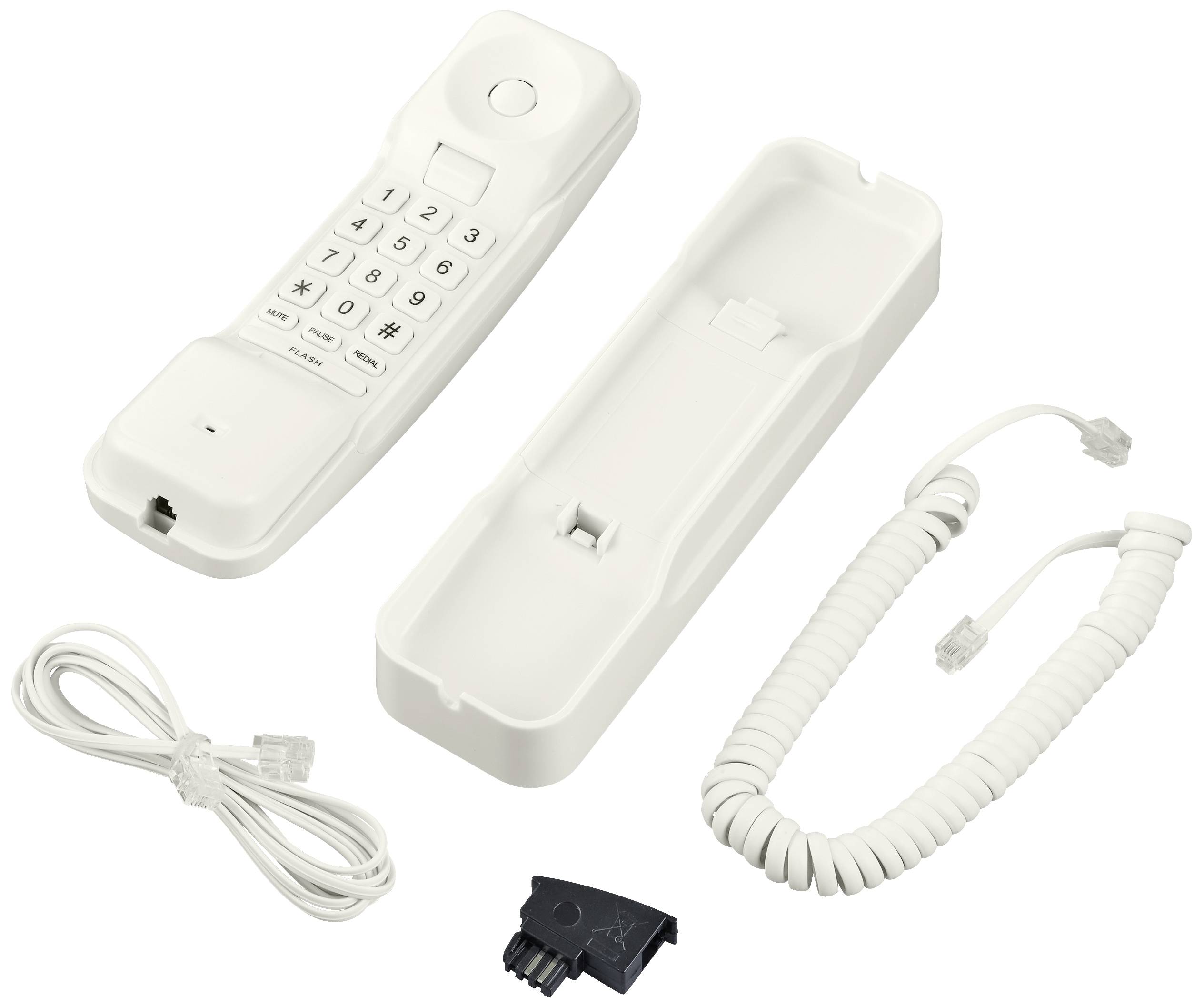 Renkforce RF-DP-200 Schnurgebundenes Telefon, analog Wahlwiederholung kein Display Creme-Weiß