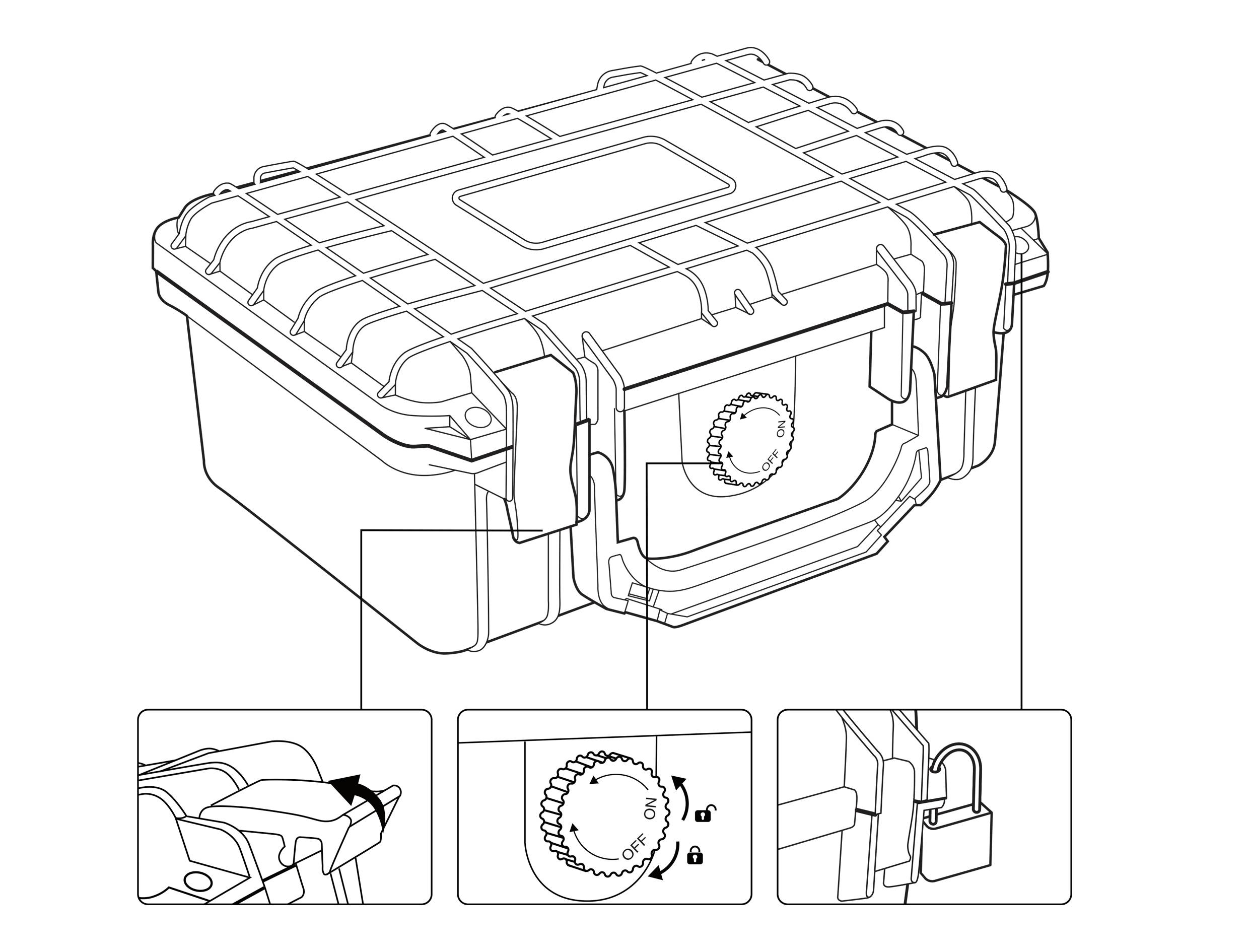 TOOLCRAFT TO-7859265 Universal Outdoor-Koffer 1 Stück (L x B x H) 206 x 167 x 90mm