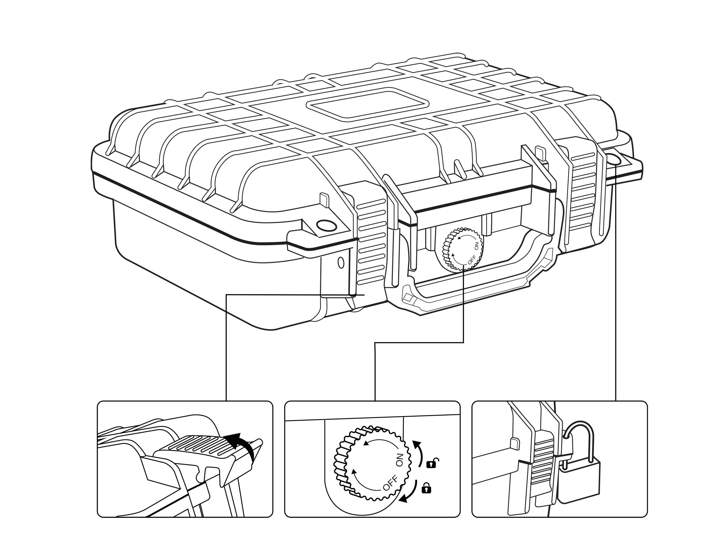 TOOLCRAFT TO-7859268 Universal Outdoor-Koffer 1 Stück (L x B x H) 296 x 212 x 96mm
