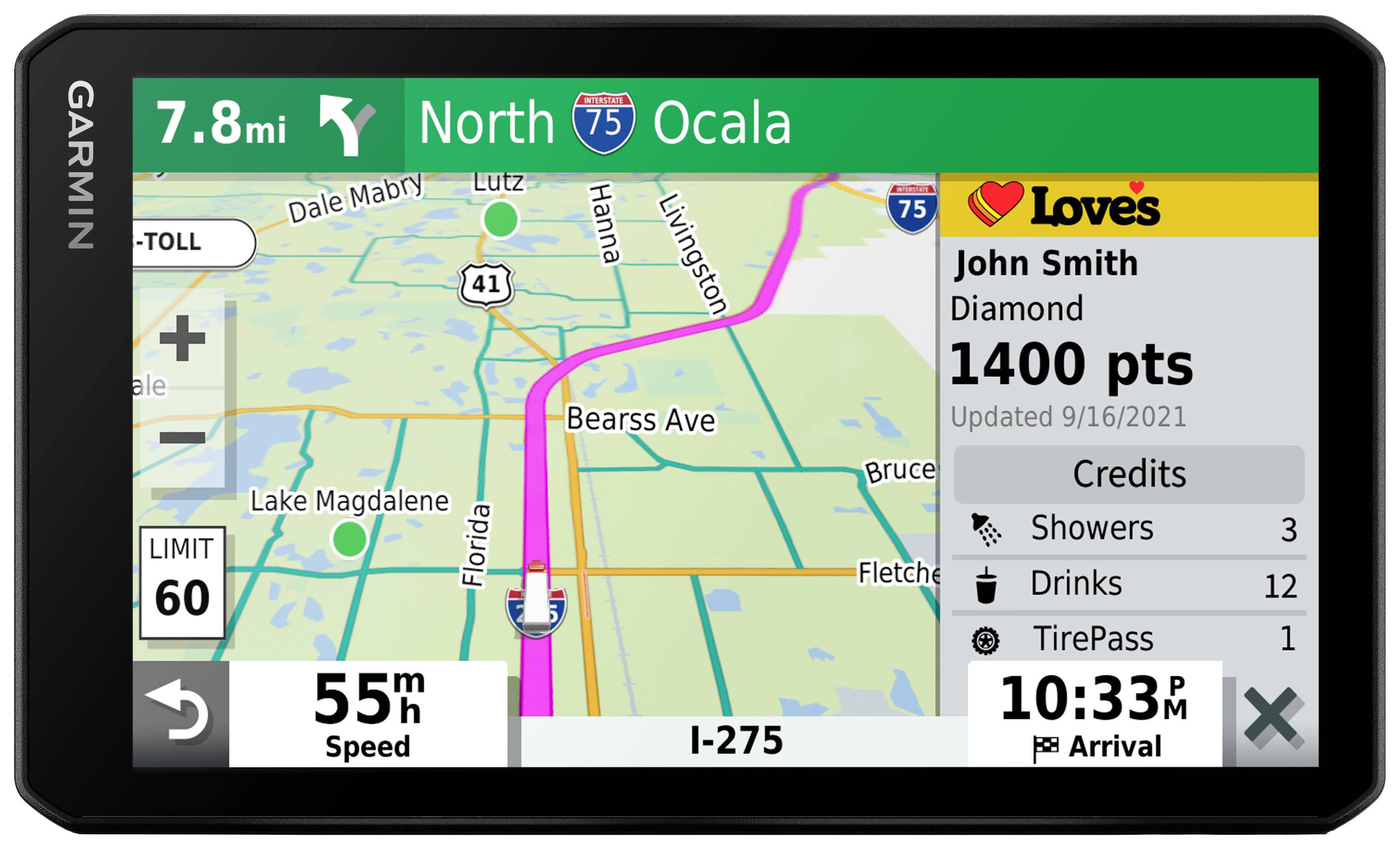 Garmin DĒZLCAM™ 710 MT-D EU LKW-Navi 17.65 cm 6.95 Zoll Europa, Südafrika
