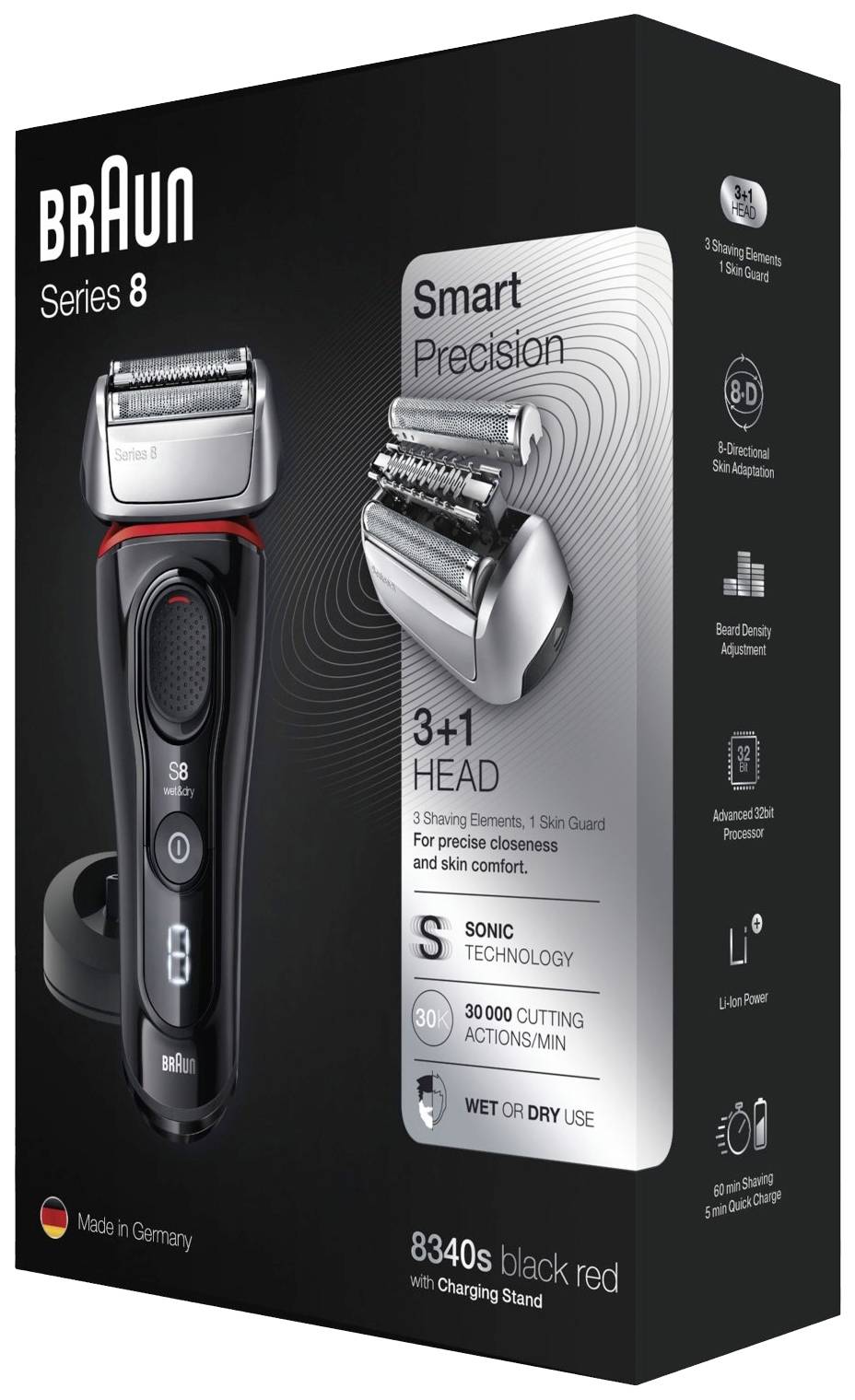 Braun Series 8 - 8340s Folienrasierer Schwarz