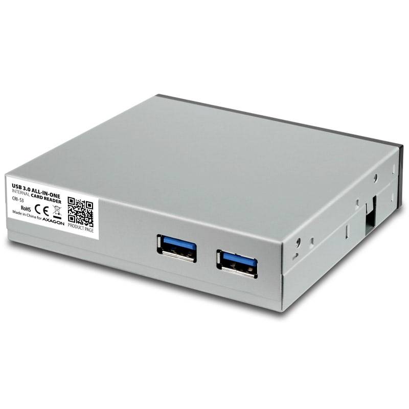 AXAGON CRI-S3 Einbau-Speicherkartenleser 8.9 cm (3.5") USB 3.0 Schwarz