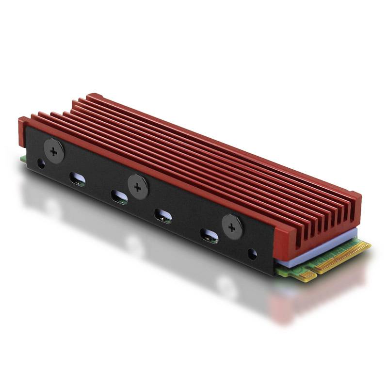 CLR-M2 - Solid-State-Laufwerk - Kühler - Schwarz - Rot - Aluminium - 76 mm - 24