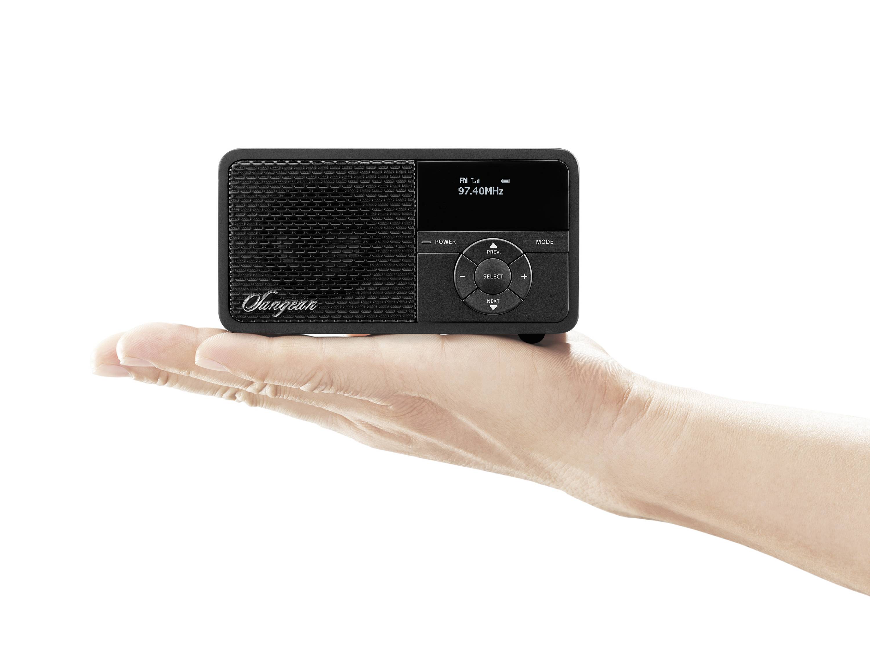 Sangean DDR-7X Tischradio DAB+, UKW AUX, Bluetooth® Tastensperre, wiederaufladbar Schwarz