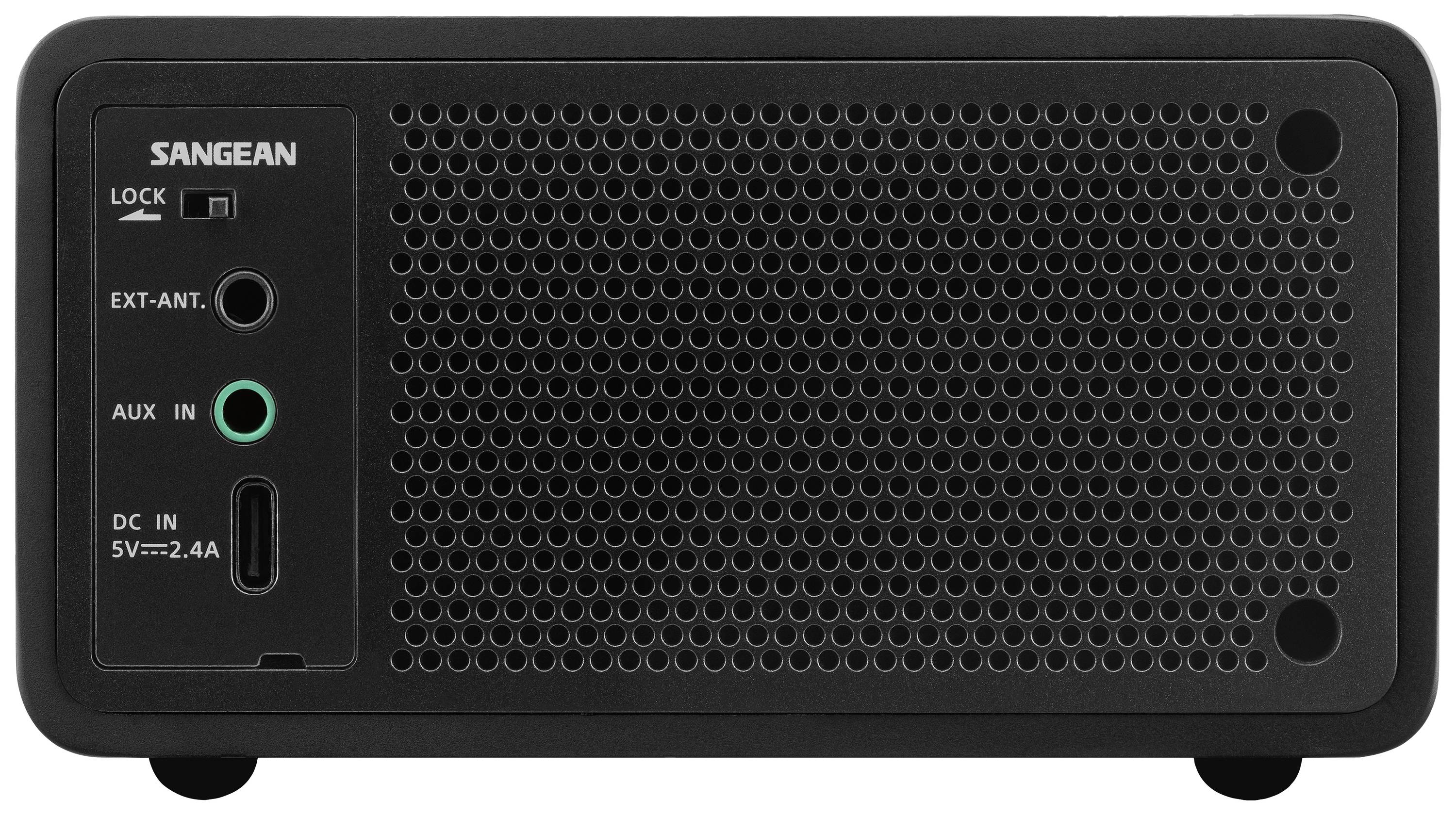 Sangean DDR-7X Tischradio DAB+, UKW AUX, Bluetooth® Tastensperre, wiederaufladbar Schwarz