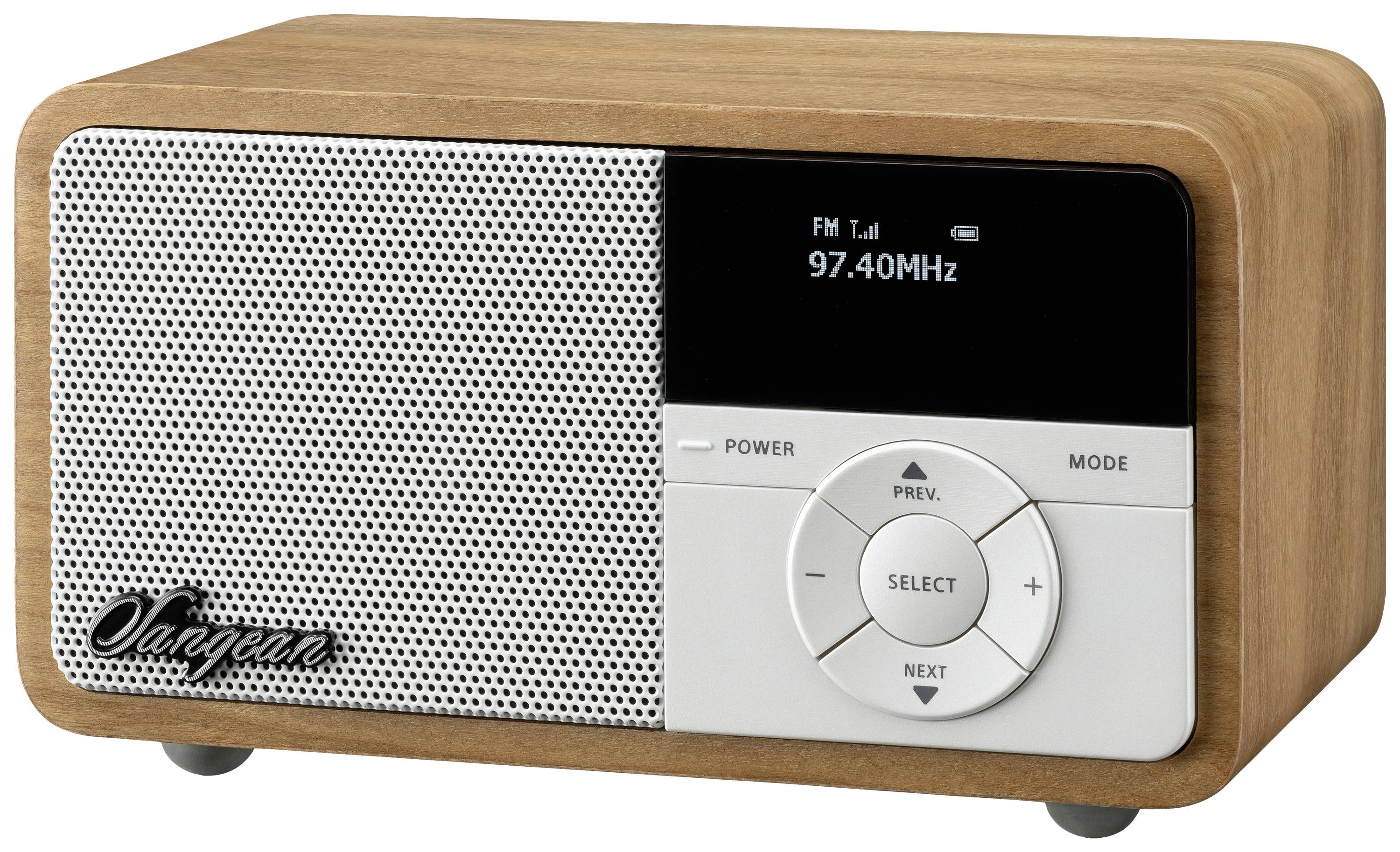 Sangean DDR-7X Tischradio DAB+, UKW AUX, Bluetooth® Tastensperre, wiederaufladbar Holz (hell)
