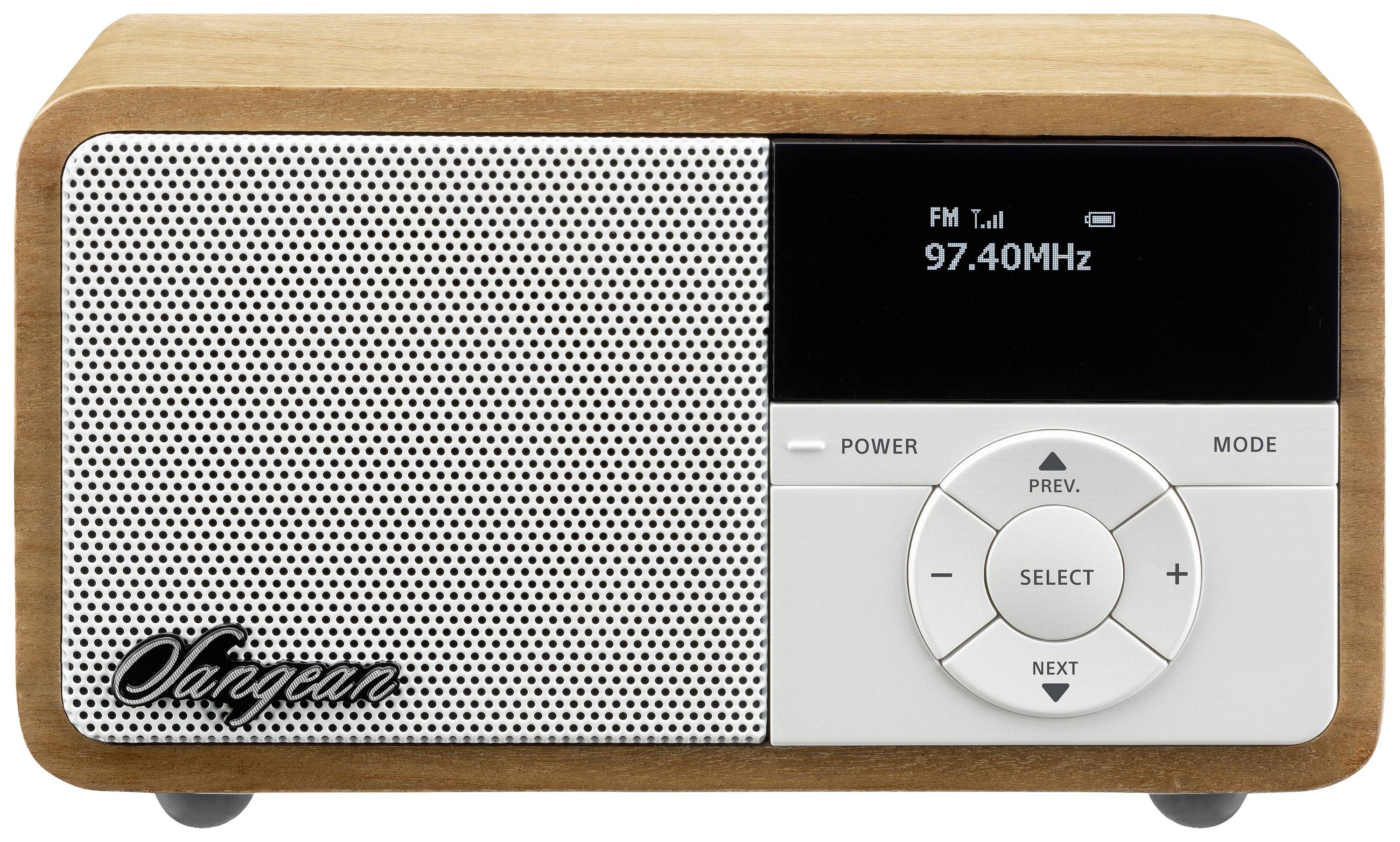 Sangean DDR-7X Tischradio DAB+, UKW AUX, Bluetooth® Tastensperre, wiederaufladbar Holz (hell)