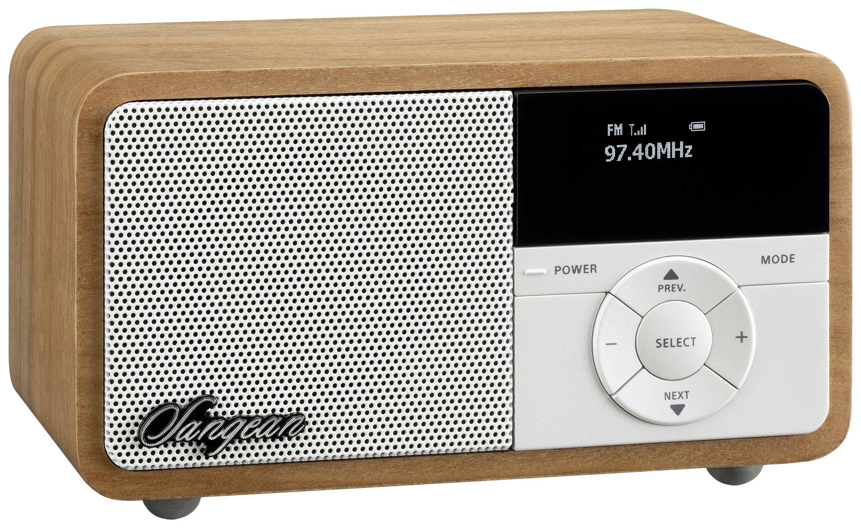 Sangean DDR-7X Tischradio DAB+, UKW AUX, Bluetooth® Tastensperre, wiederaufladbar Holz (hell)