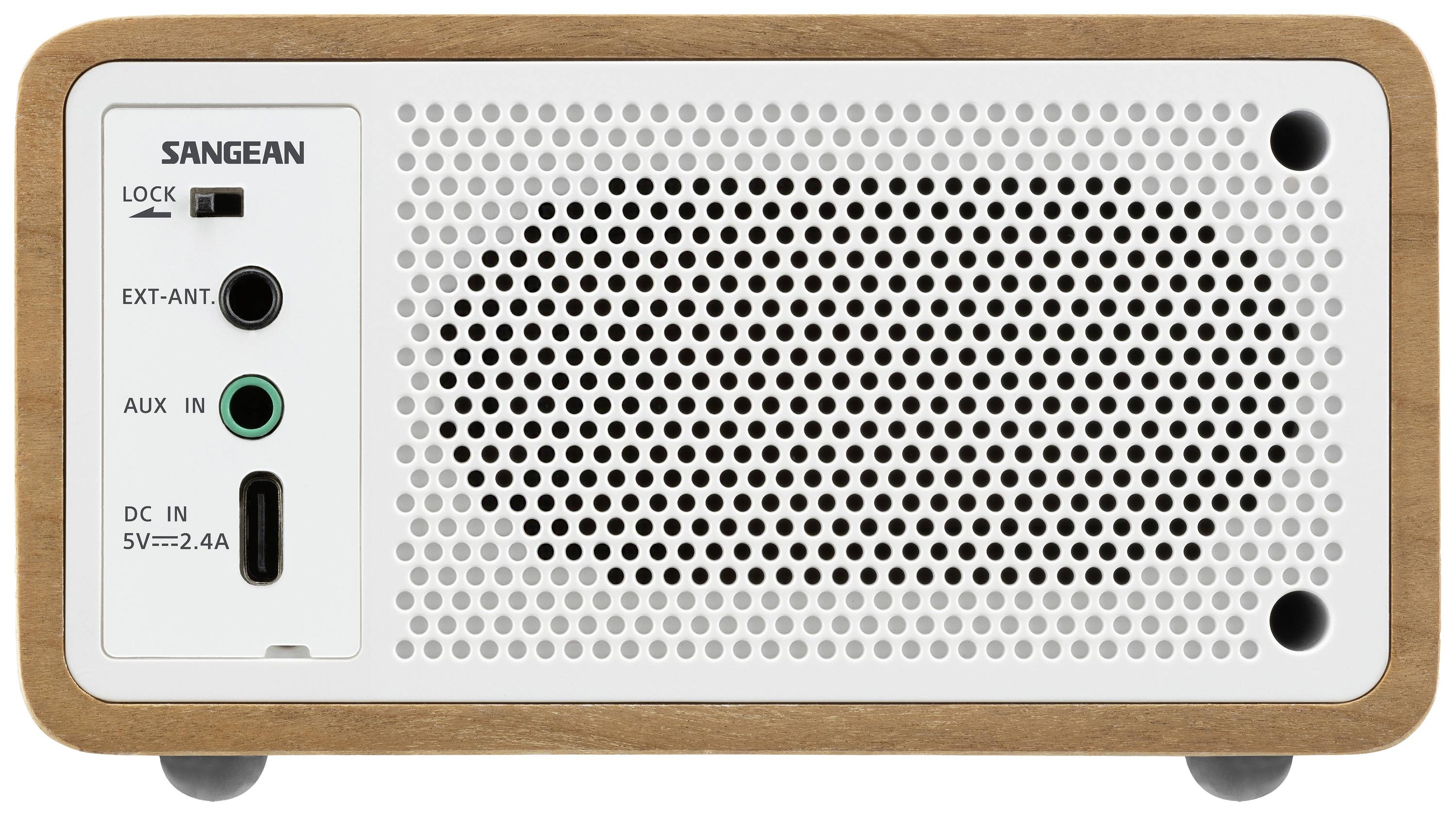 Sangean DDR-7X Tischradio DAB+, UKW AUX, Bluetooth® Tastensperre, wiederaufladbar Holz (hell)