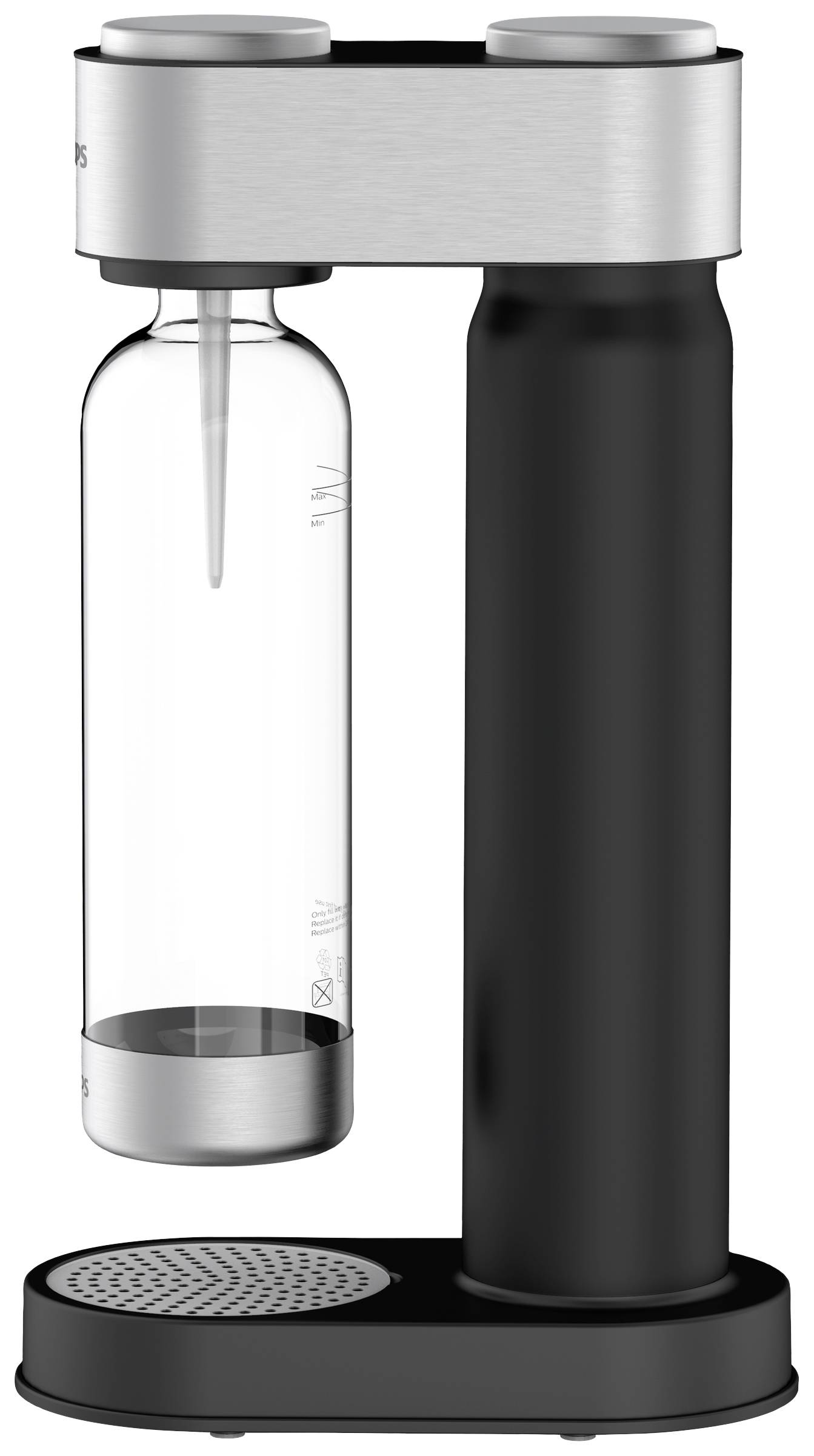 Philips Home Wassersprudler Aqua Soda Maker schwarz Grundgerät, und 1 CO2-Zylinder, inkl. 1 PET-Flasche