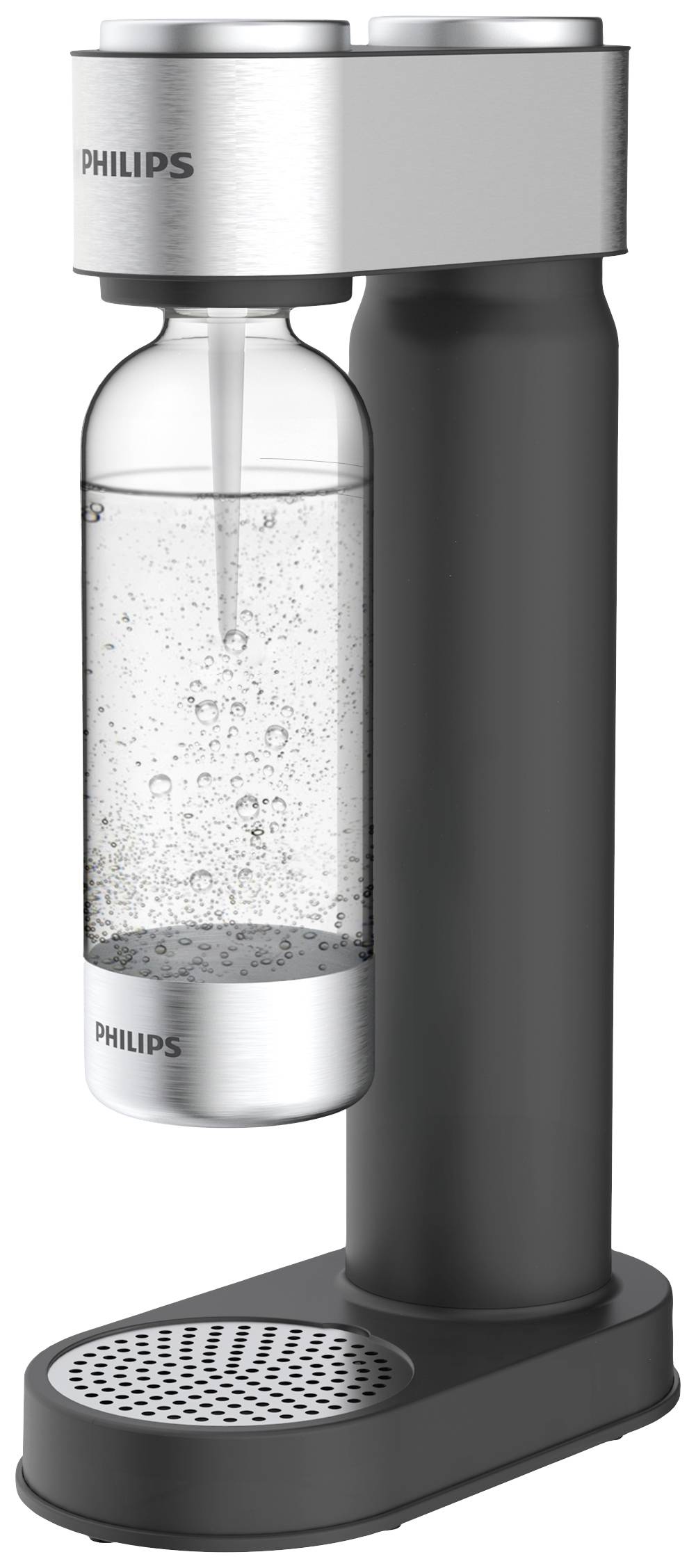 Philips Home Wassersprudler Aqua Soda Maker schwarz Grundgerät, und 1 CO2-Zylinder, inkl. 1 PET-Flasche