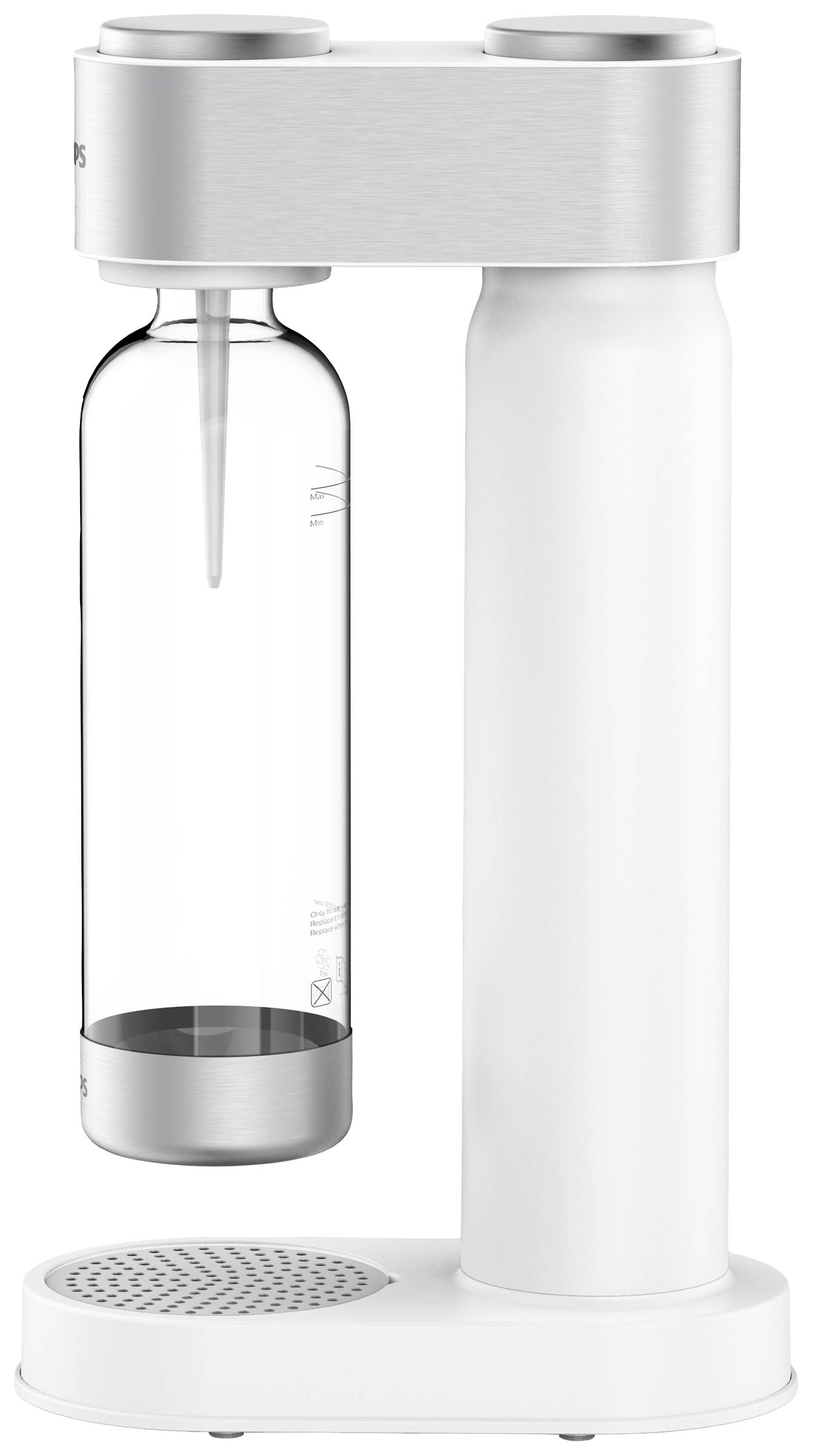 Philips Home Wassersprudler Aqua Soda Maker weiß Grundgerät, und 1 CO2-Zylinder, inkl. 1 PET-Flasche